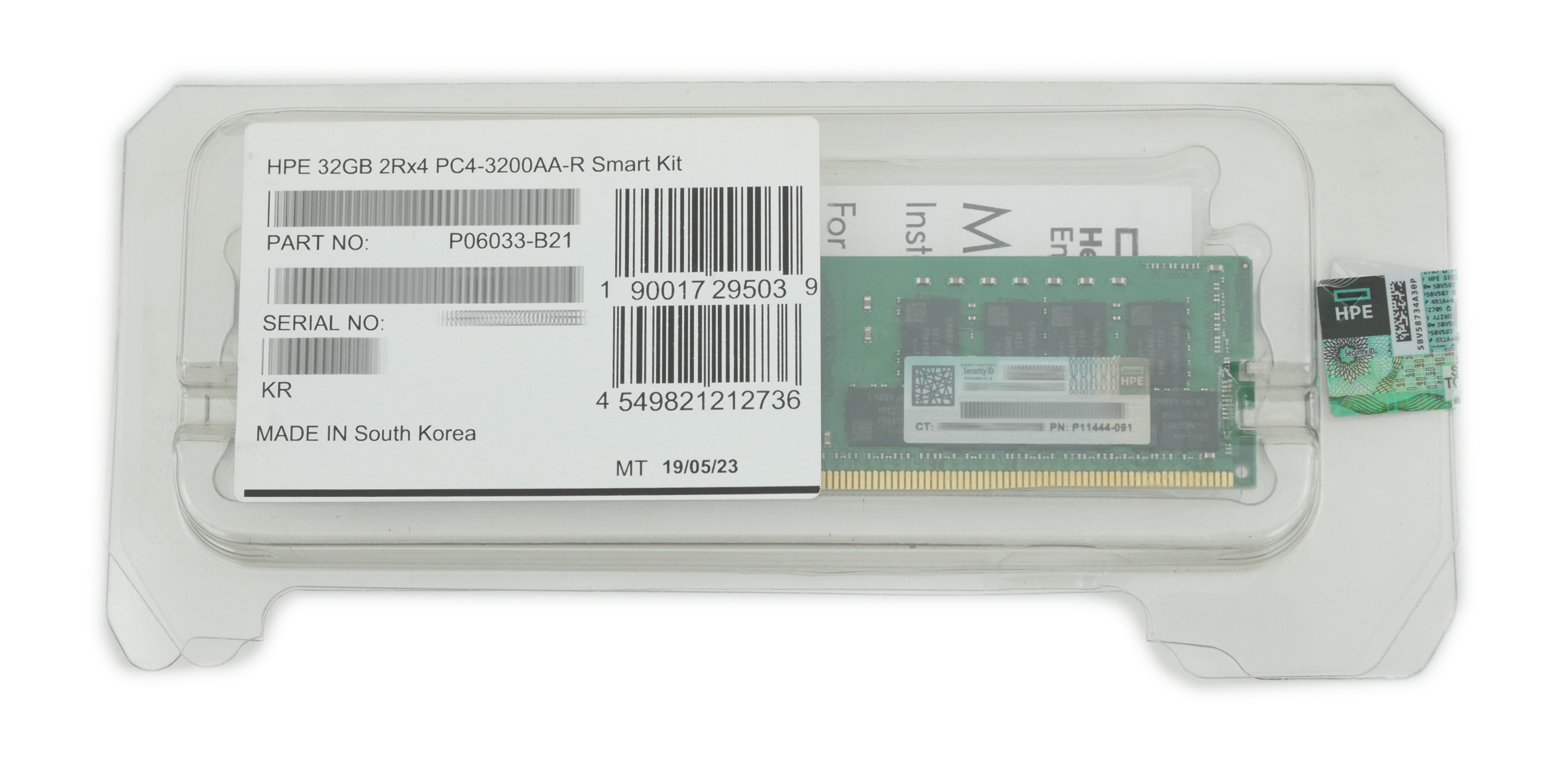 HPE 32GB 2rx4 DDR4-2933Y 288pin ECC Reg Server KIT P11444-091 P06033-B21