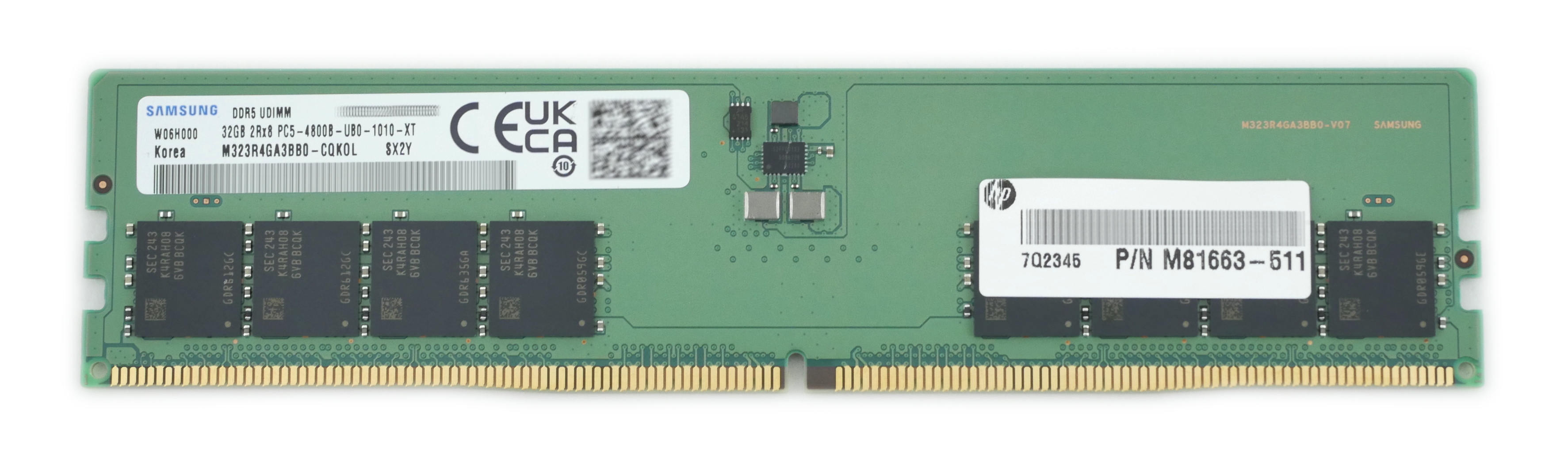 HP 32GB M323R4GA3BB0-CQKOL PC5-4800B Dimm 288pin Non-ECC Unbuff M81663-511