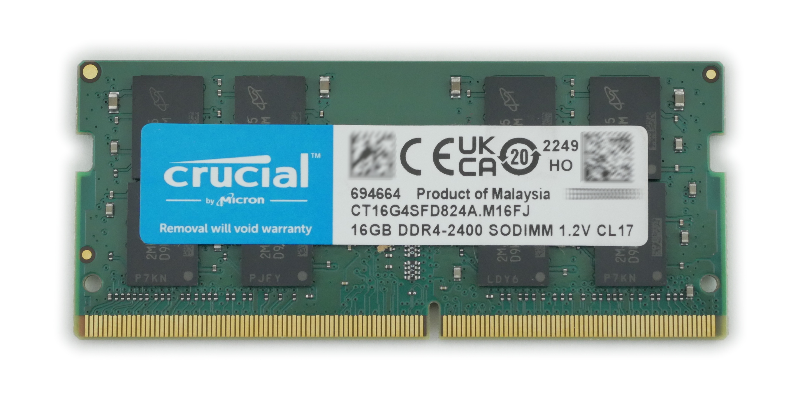Crucial 16GB CT16G4SFD824A DDR4-2400 PC4-19200 SODIMM 1.2V