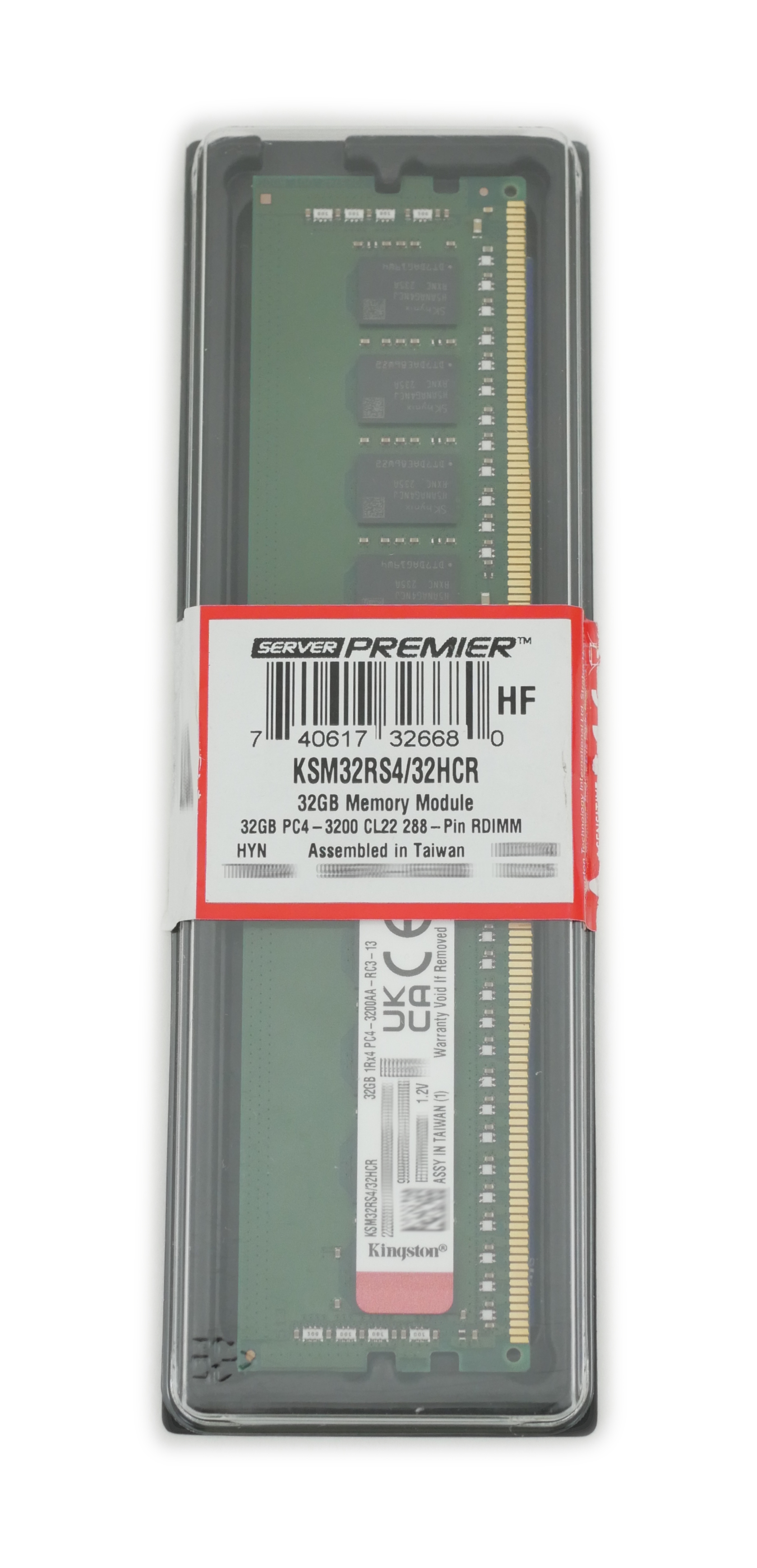 Kingston 32GB Server Premier KSM32RS4/32HCR PC4-3200AA DDR4 288PIN Reg