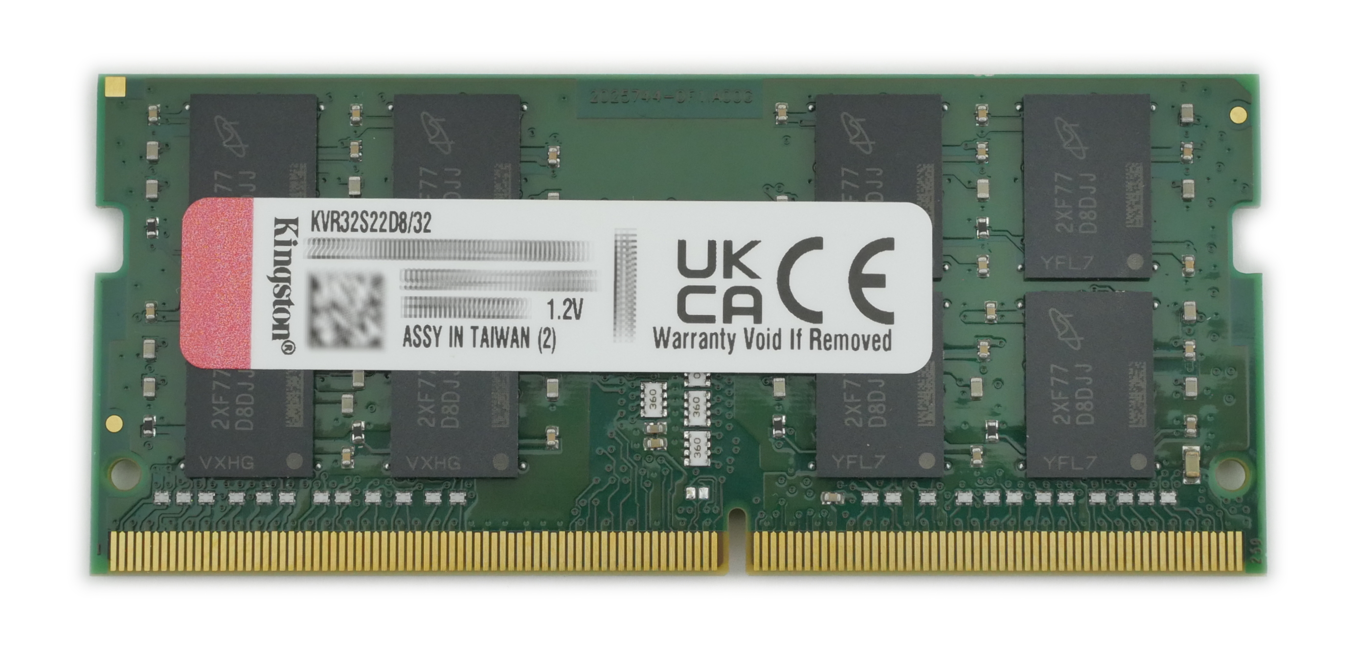 Kingston 32GB KVR32S22D8/32 DDR4 3200MHz PC4-25600 SODIMM 260pin 1.2v Unbuffered