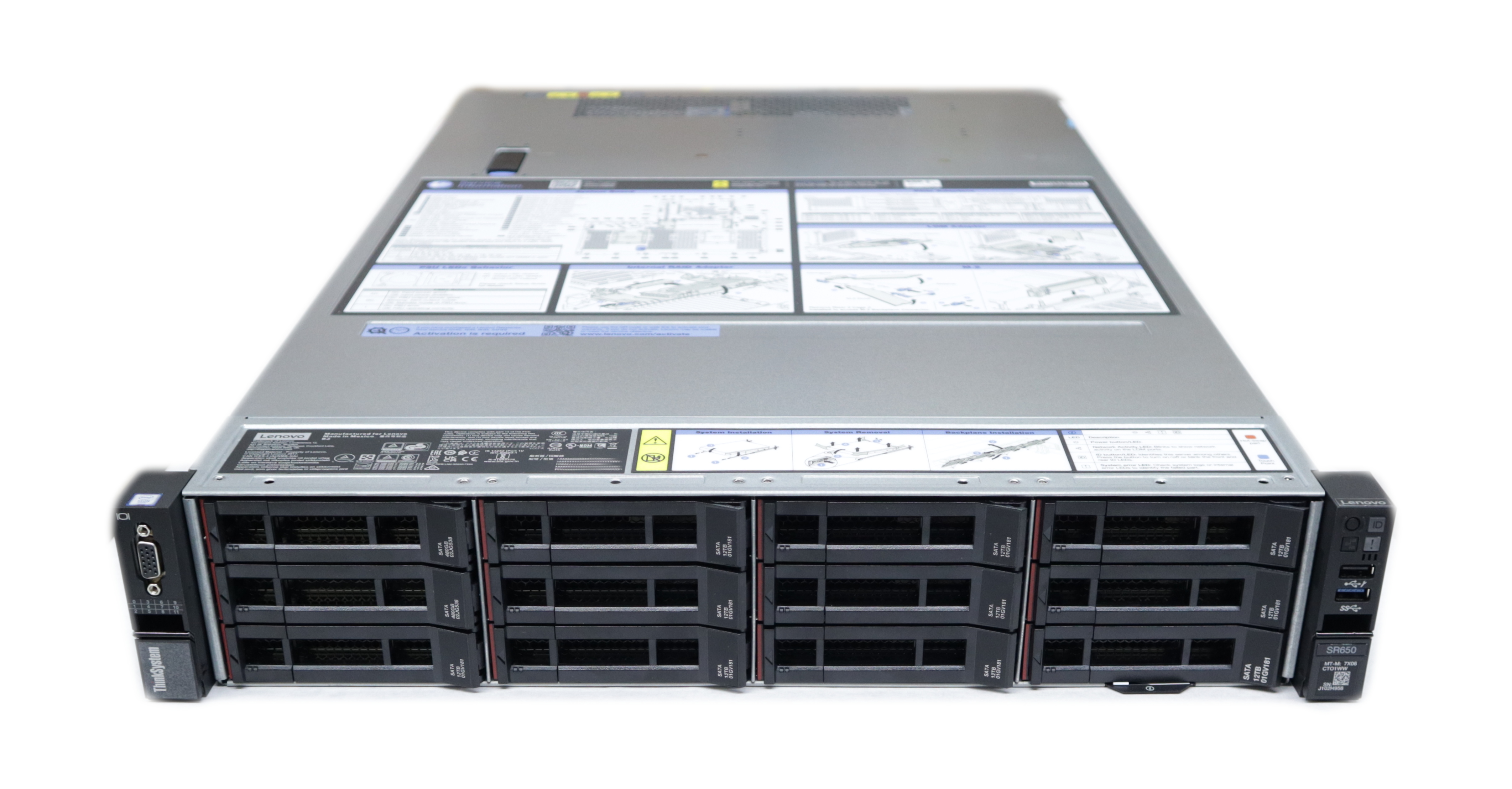 Lenovo Thinksystem SR650 2U Server 4210R RAM 64GB HDD 120TB CTO 7X06P4LT00-BJS