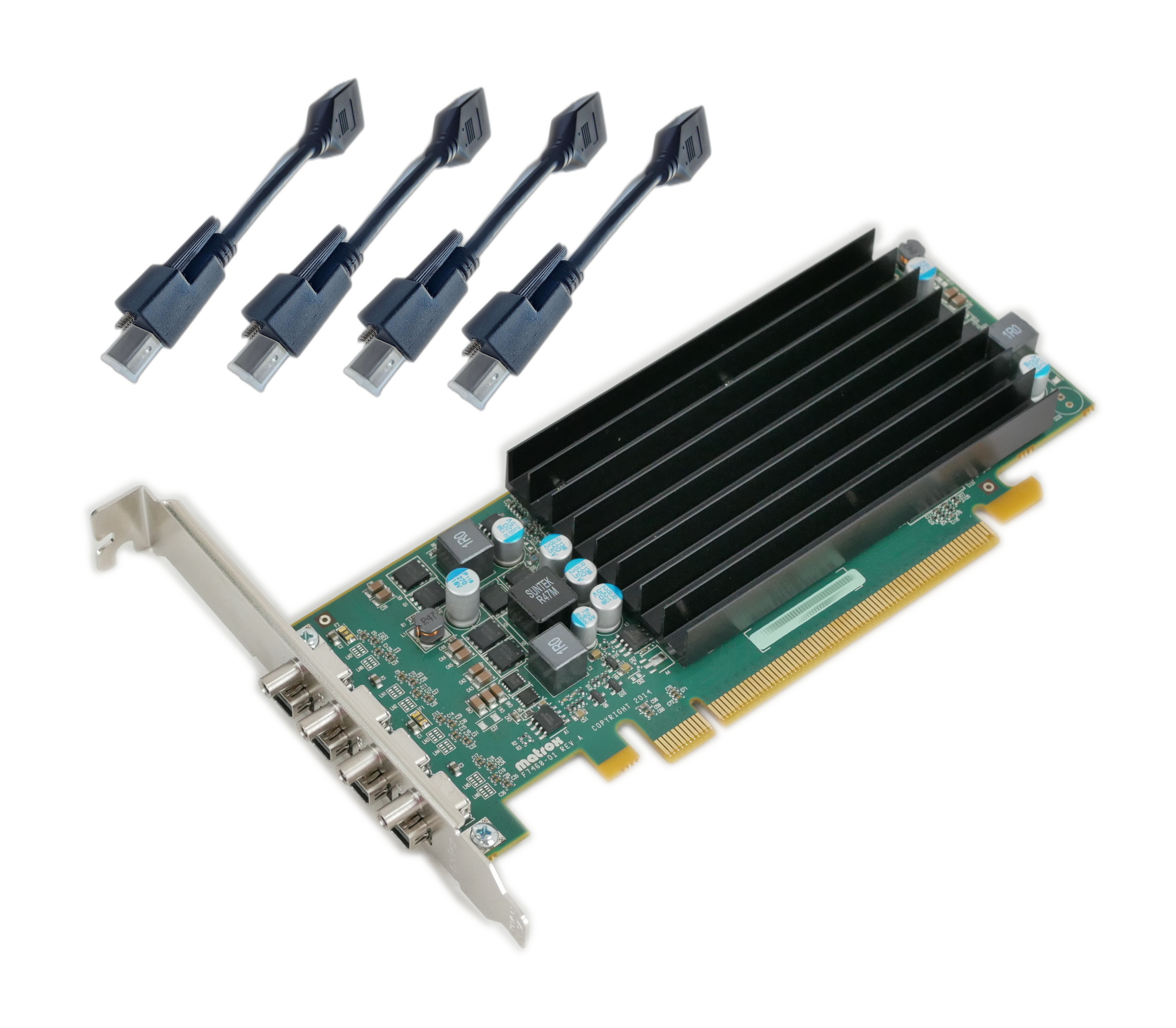 Matrox C420 2GB GDDR5 PCIe x16 3.0 4xminiDP Cabels C420-E2GBLAF Video Card