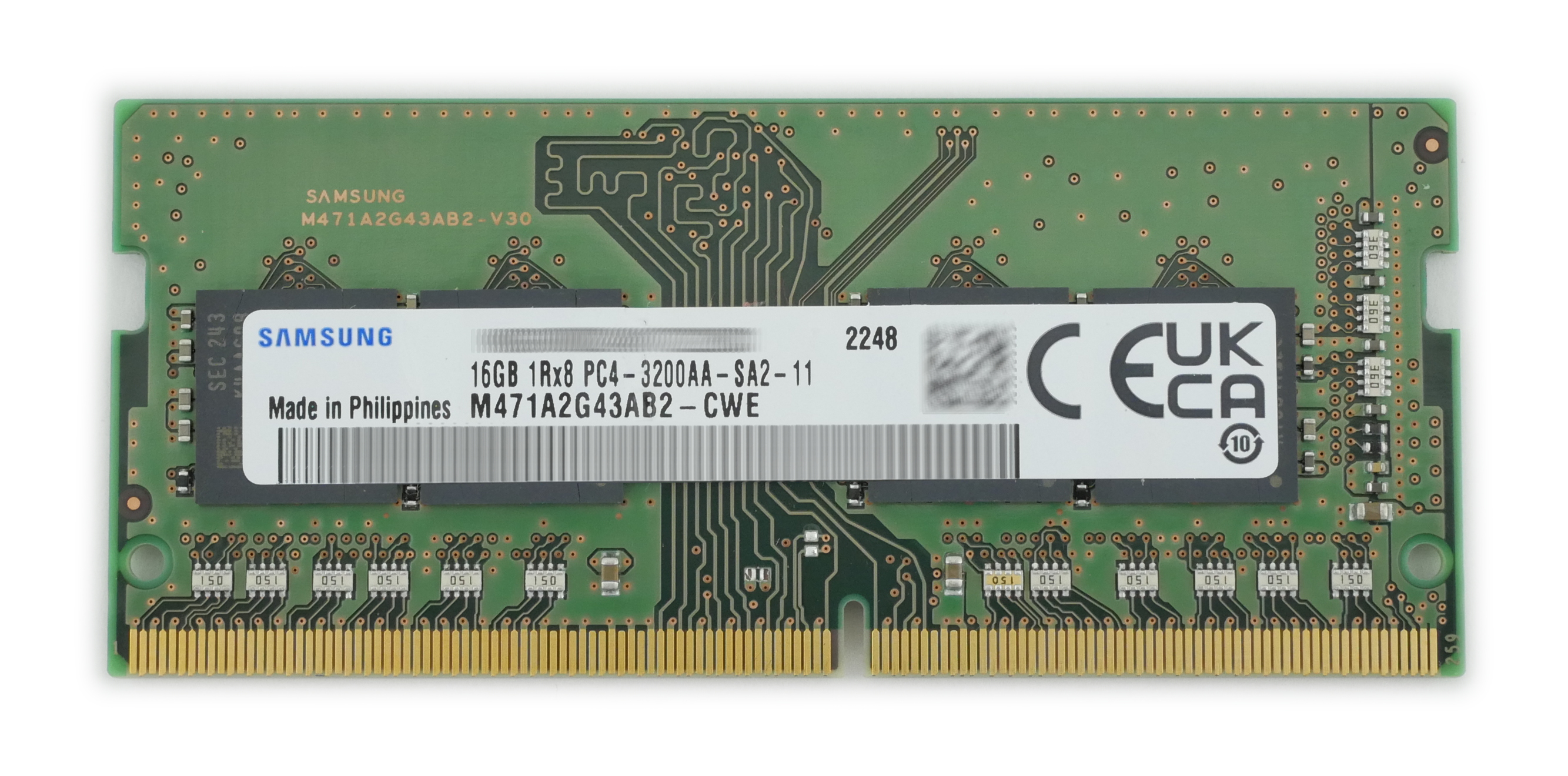 Samsung 16GB M471A2G43AB2-CWE DDR4 3200AA SODIMM 260pin Non-ECC 1.2V