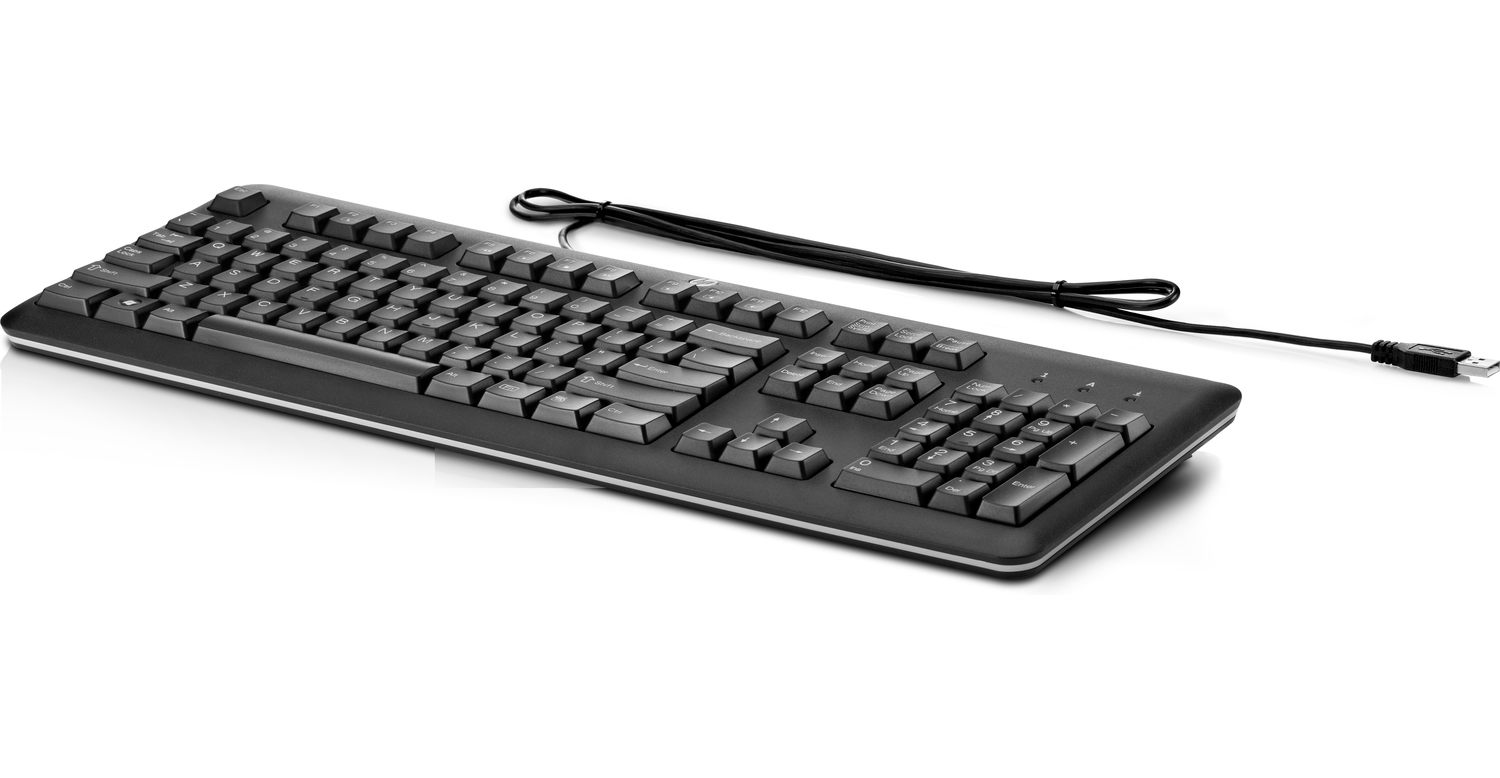HP USB Keyboard KU-1156 Black QY776AT 672647-003 724720-001 KB57211