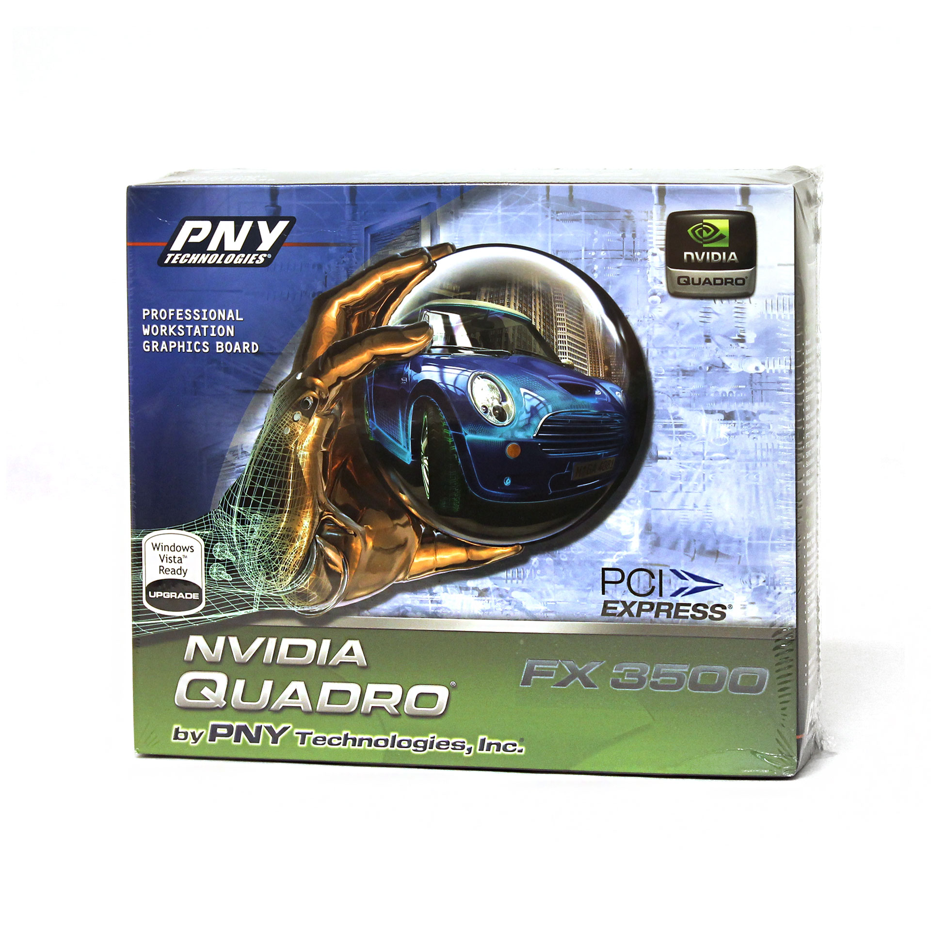 PNY Nvidia Quadro FX 3500 PCIe x16 256MB Dual DVI Video Card - Click Image to Close