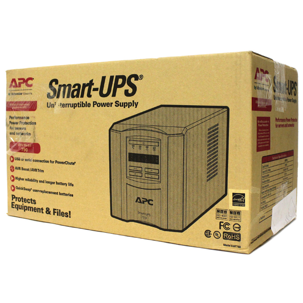 APC Smart-UPS SMT750 750VA 500 Watts 120V USB Desktop UPS Backup - Click Image to Close