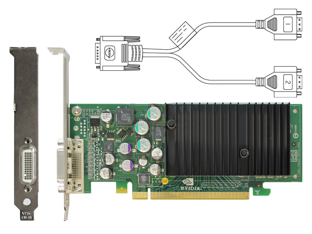 nVidia Quadro NVS 285 Dell X8702 64MB PCIE x16 Video Card