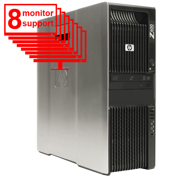 Trading 8 Monitor HP Workstation Z600 2x E5504 24GB 500GB Win10