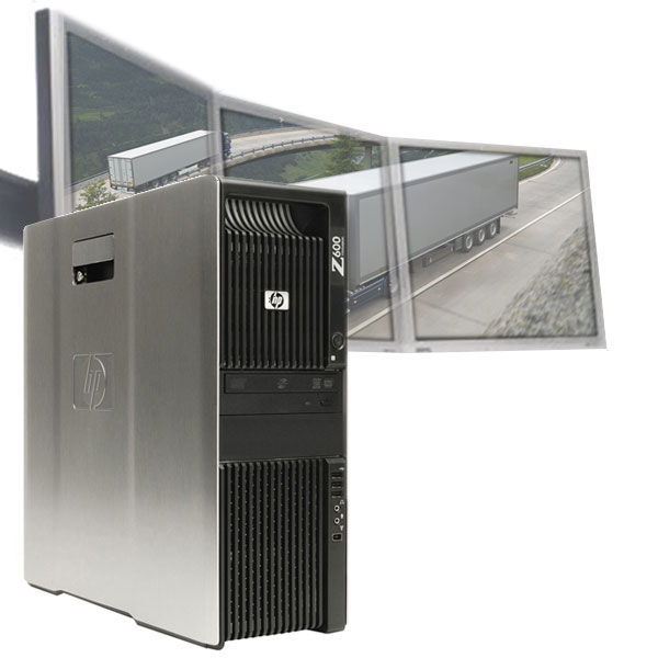 Multi-monitor HP Z600 PC 6GB 250GB for Dispatching Logistics