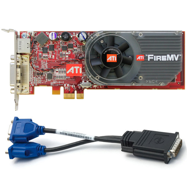 HP ATI FireMV 2250 PCI-E x1 256MB LP Graphics Card 466548-001