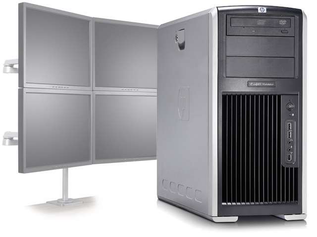 HP XW8200 Workstation Dual 2.8GHz/4GB/80GB/NVS510 4 Monitors
