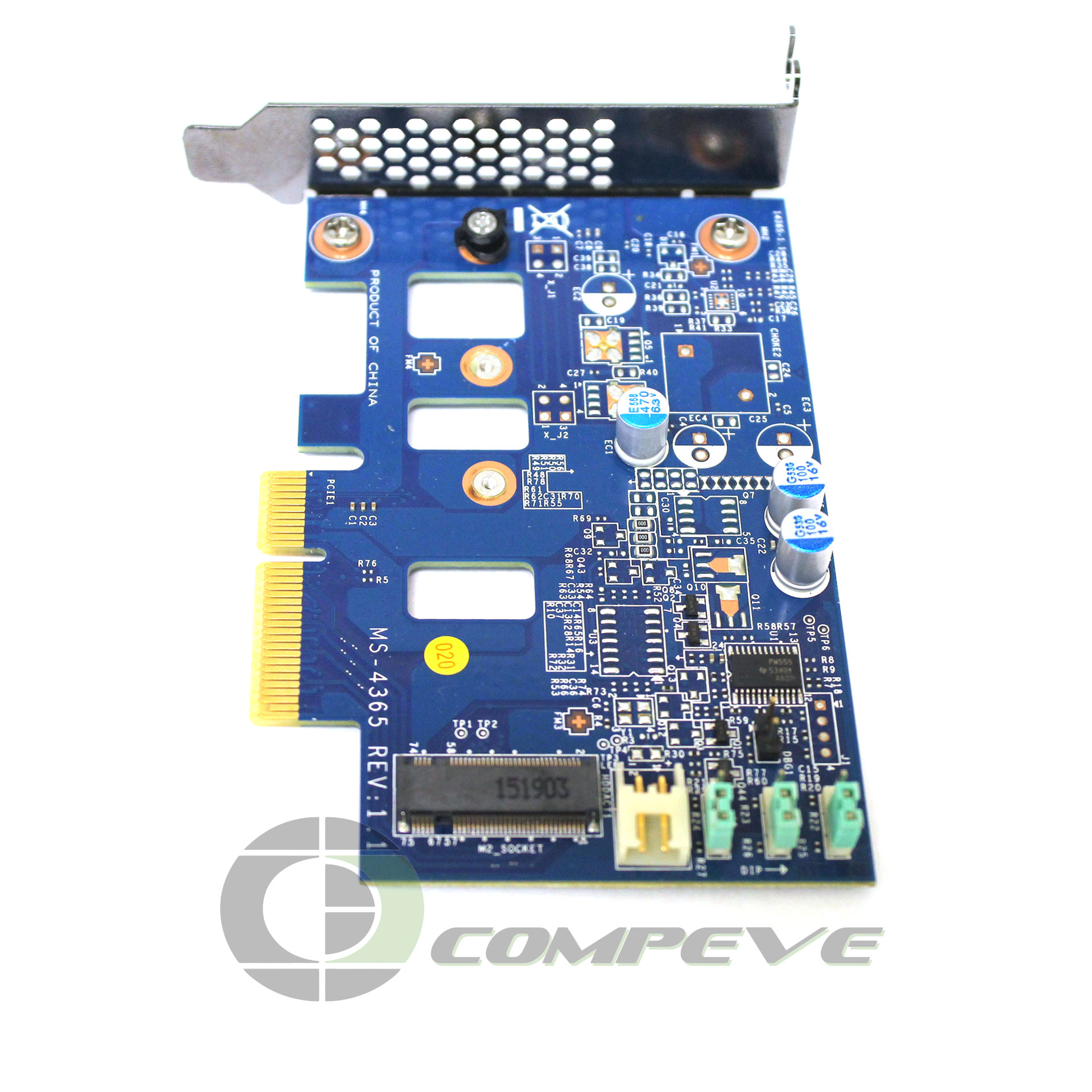 HP Adaptador de controlador PCIe a M.2 MS-4365 SSD 742006-002 con soporte FH y LP 