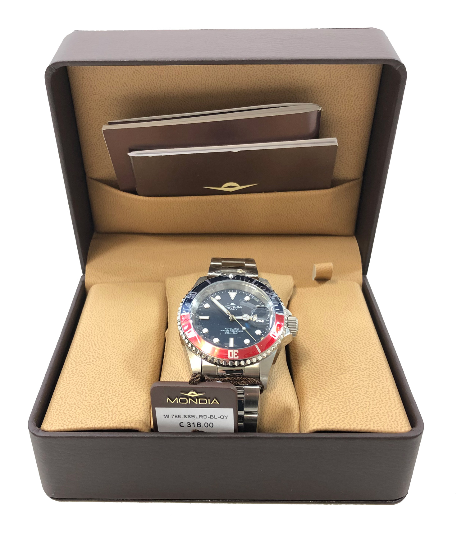 Mondia Italy Watch Gent Madison Urban Automatic Blue&Red 42mm MI-786-SSBLRD-BL-OY - Click Image to Close