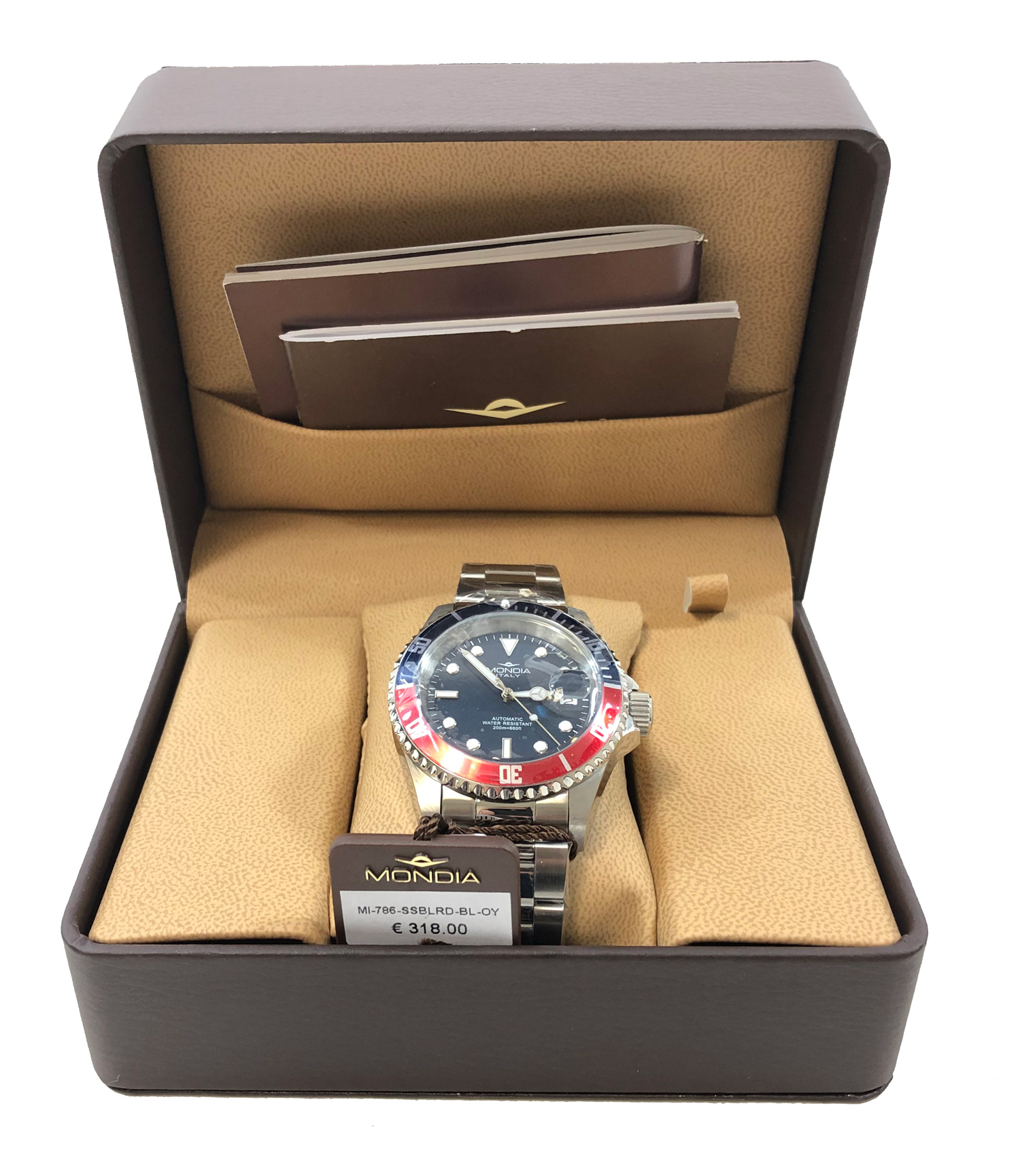 Mondia Italy Watch Gent Madison Urban Automatic Blue&Red 42mm MI-786-SSBLRD-BL-OY