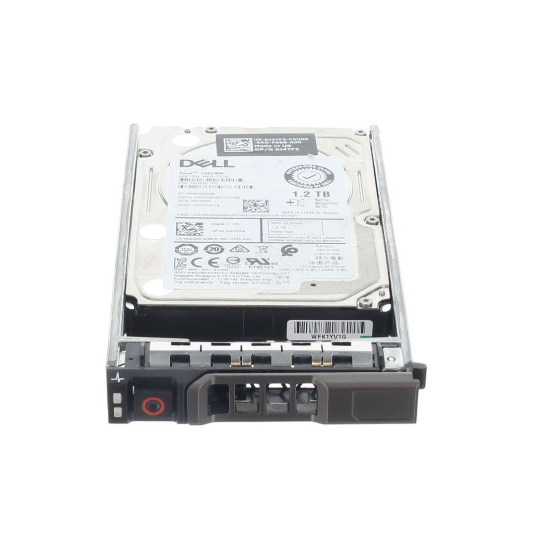DELL Hard Drive ST1200MM0099 1.2TB 2.5" SAS 12Gb/s 10K RPM FOR EMC PowerEdge T640 R330 PN: 1XH230-150 DPN: 0G2G54