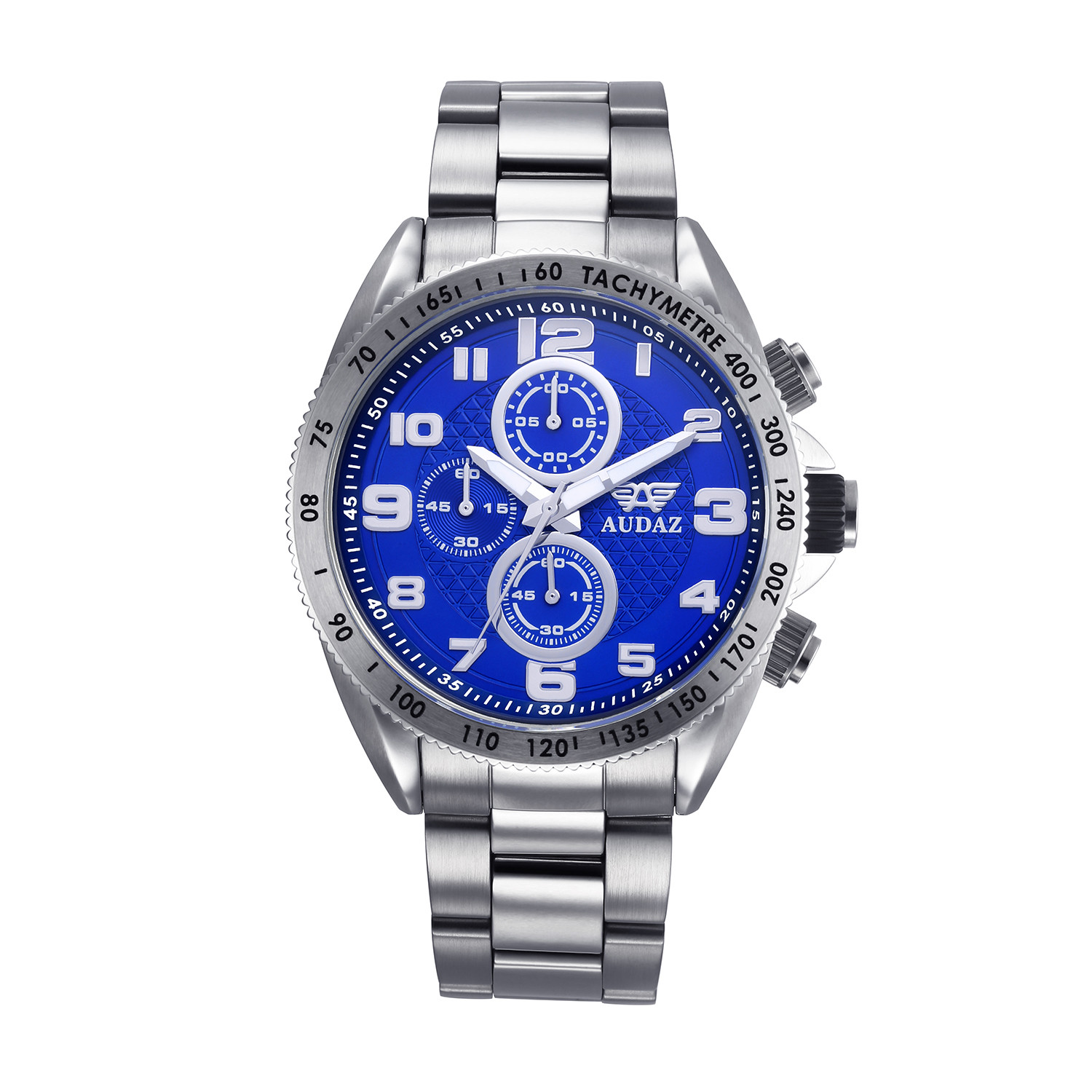 Audaz Sprinter Men's Diver Watch 45mm Blue Dial Quartz Chronograph ADZ-2025-02 - Click Image to Close