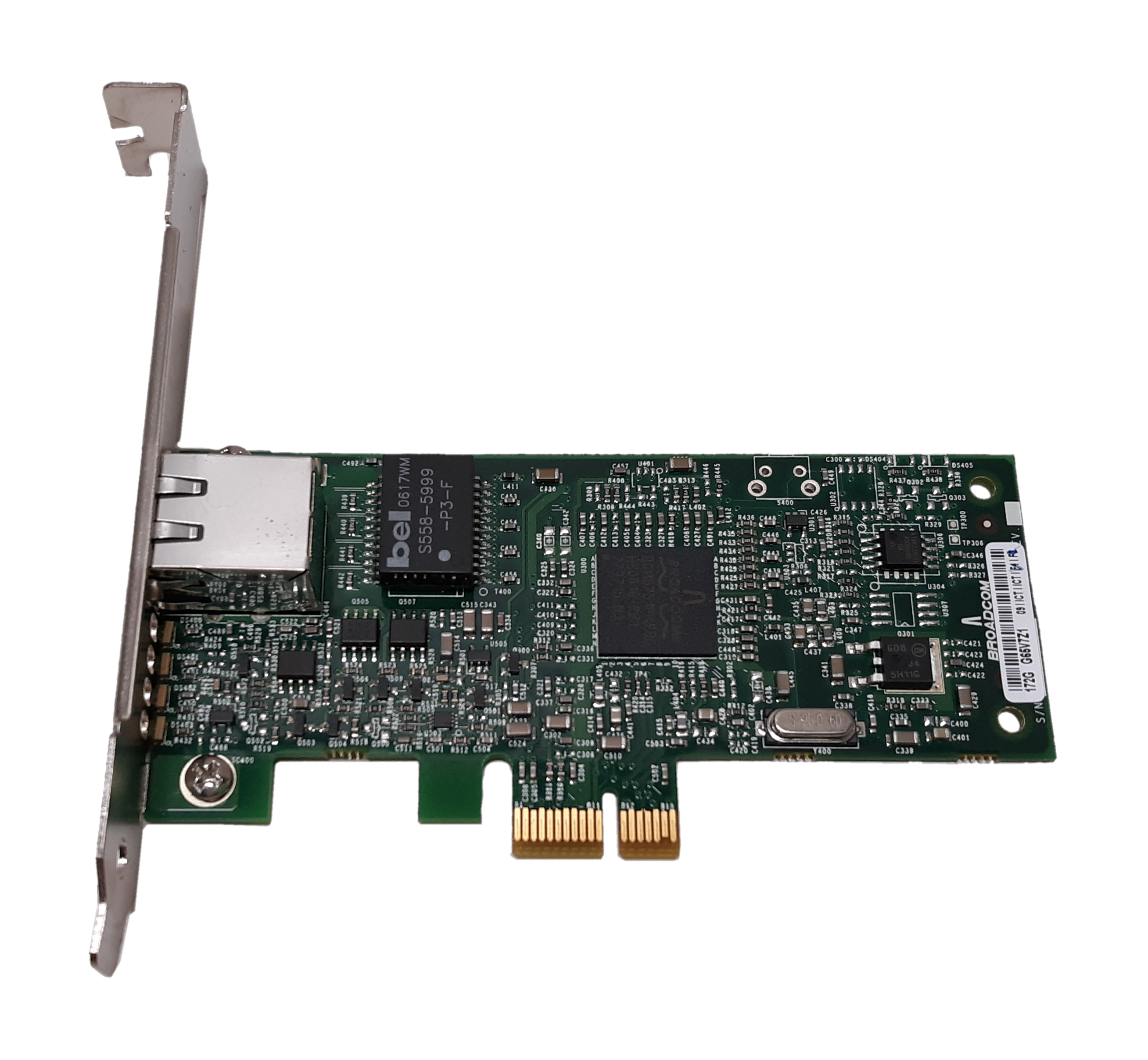 HP Broadcom Gigabit Single Port Network Card Ethernet Adapter PCI-Express x1 BCM5751 393477-001 393626-001 - Click Image to Close