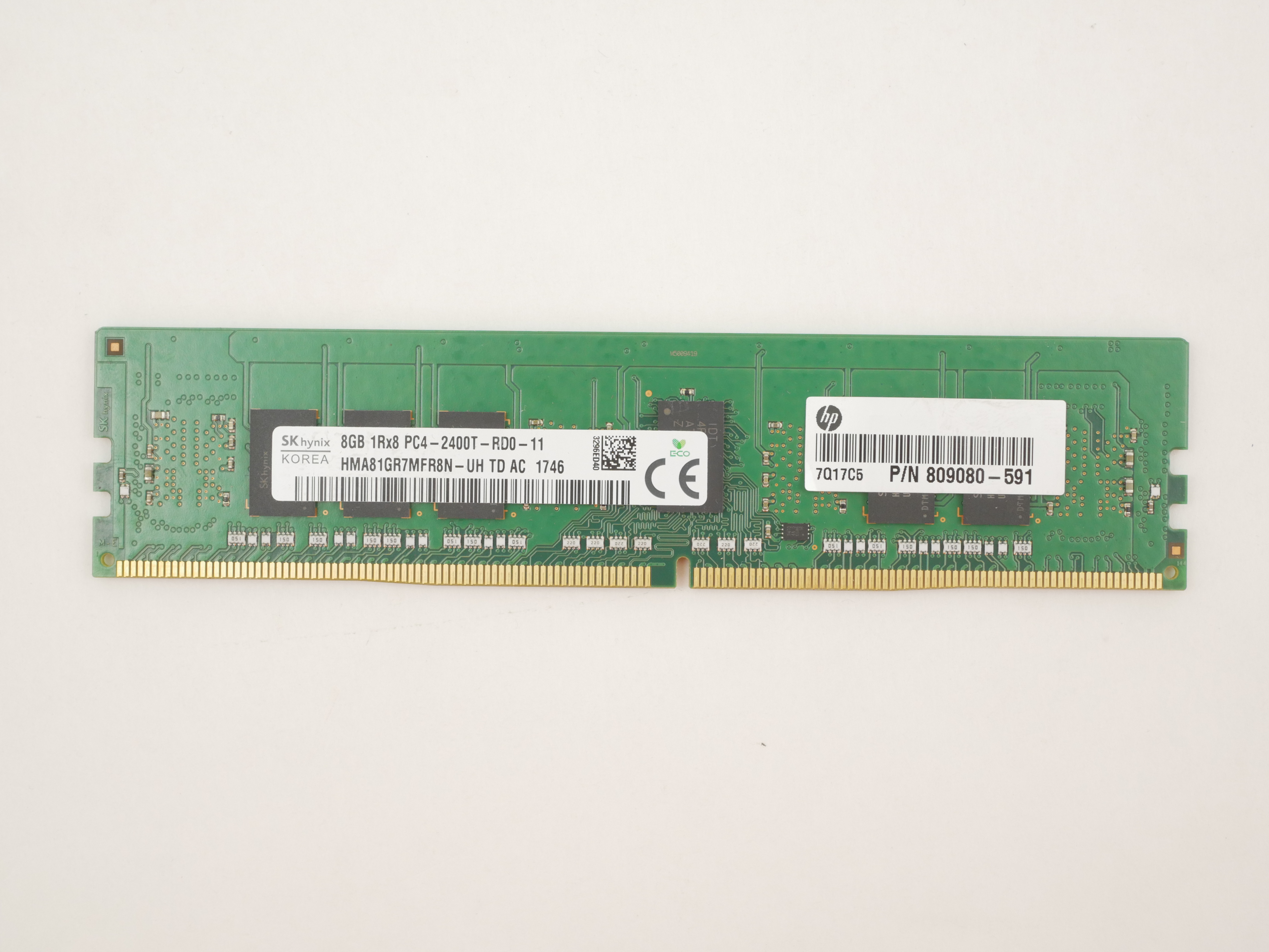 HP 8GB PC4 DDR4-2400MHz 2400T HMA81GR7MFR8N-UH 809080-591