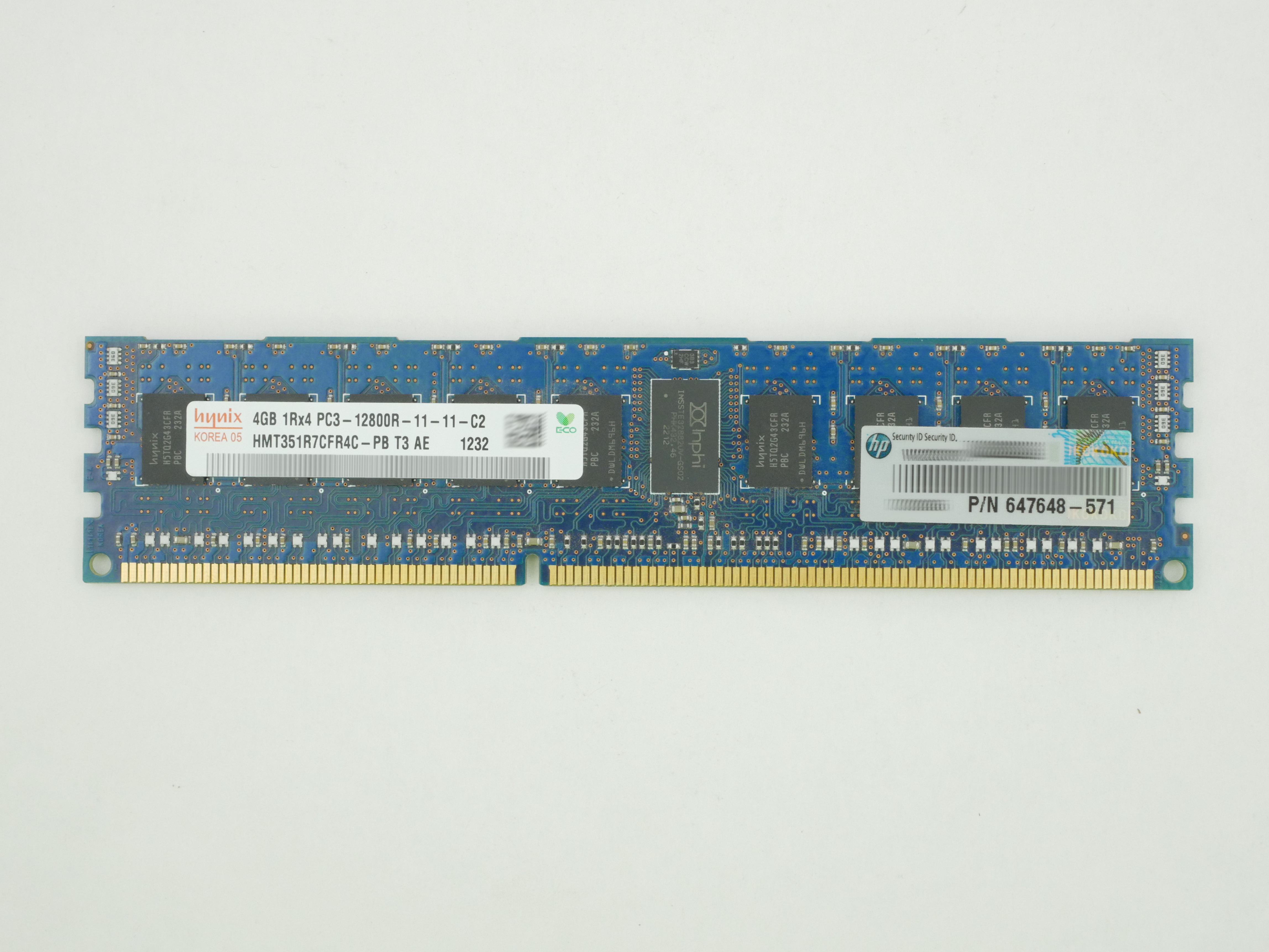HP 4GB PC3-12800R DDR3-1600MHz ECC Registered CL11 HMT351R7CFR4C-PB 647648-571