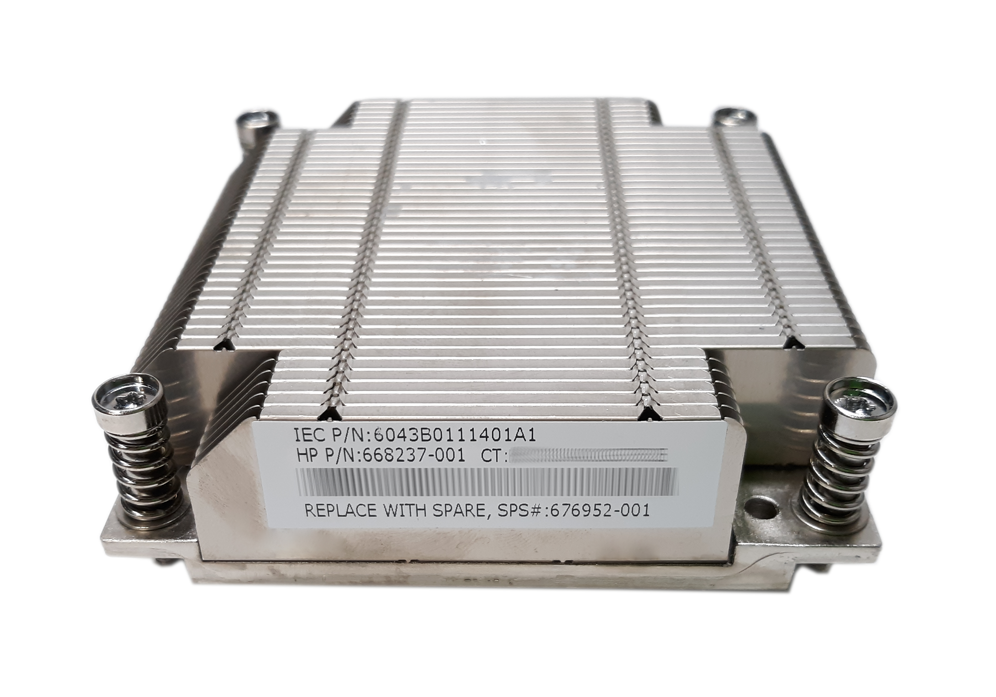 HP Heatsink for ProLiant DL360E G8 PN: 668237-001 Spare: 676952-001 PN: 725140-001 Spare: 729112-001 - Click Image to Close