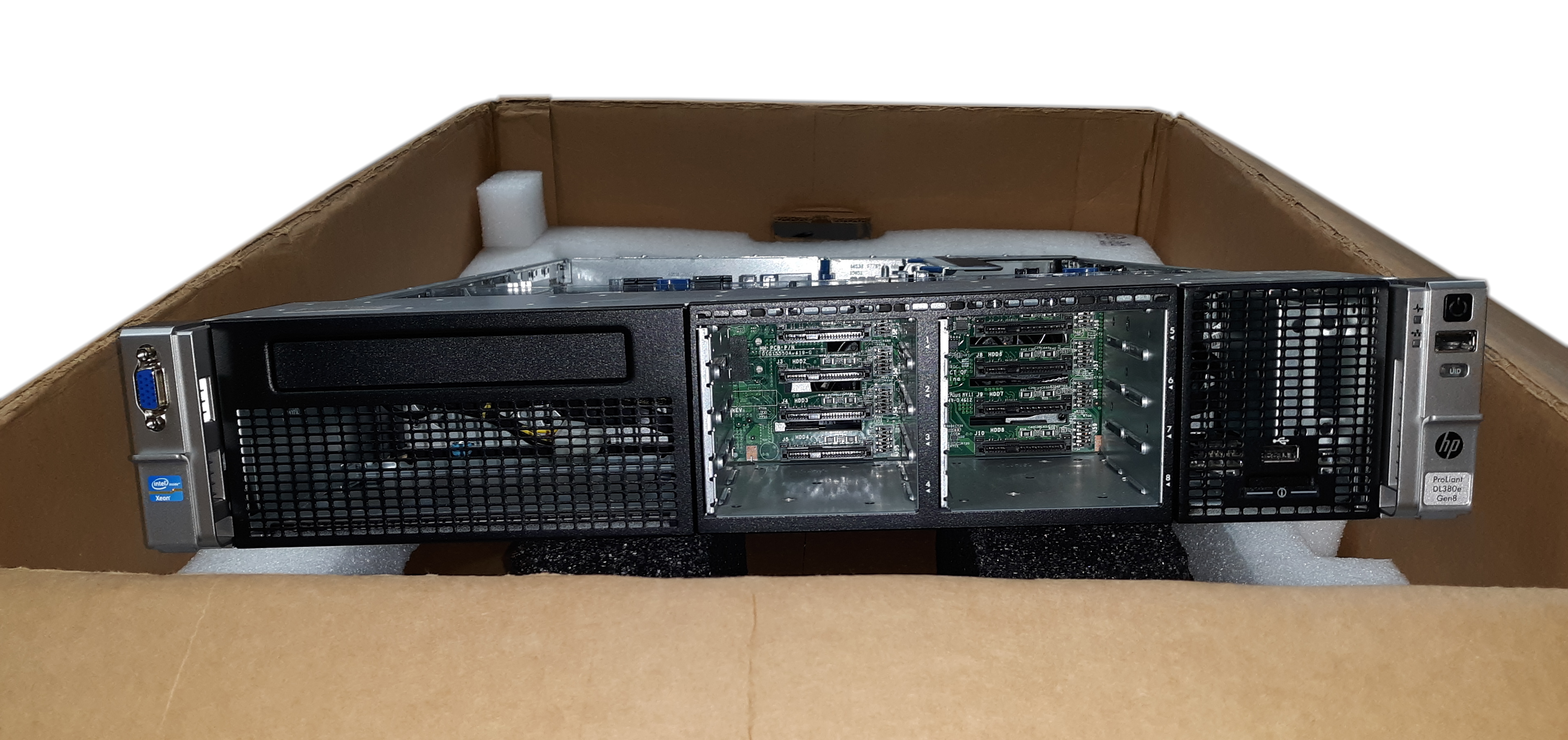HP ProLiant DL380E G8 2U Xeon 4 Core RAM 16GB 8 SFF 460W 748206-S01