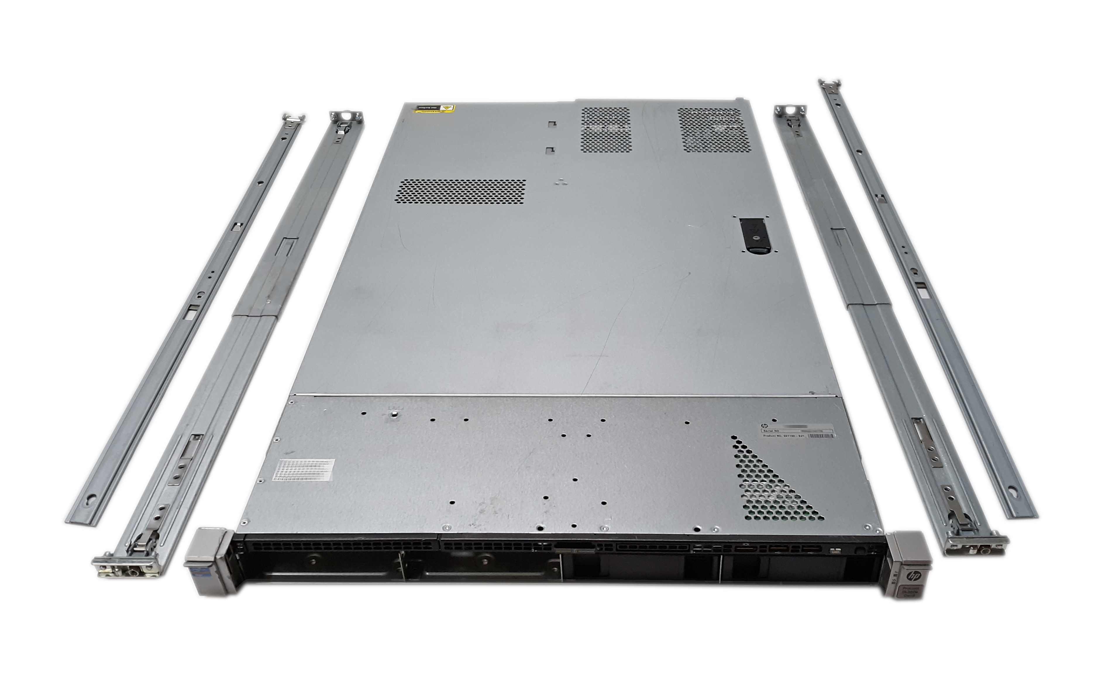 HP DL360e Gen8 LFF 3.5" Chassis Smart Array PSU Heatsink Rails 1U NO MB 661190-B21