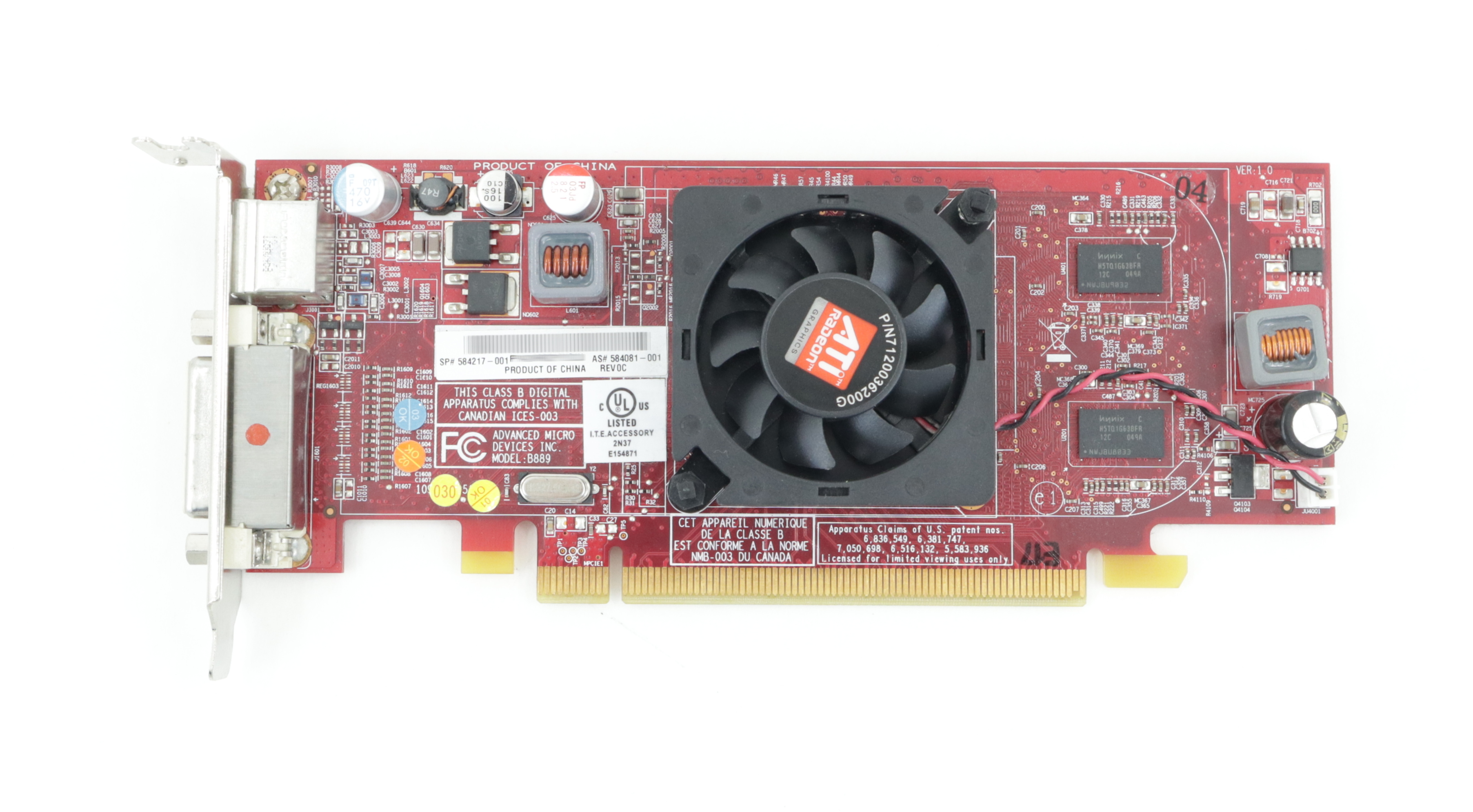 AMD Radeon HD4550 512MB Video Card DMS 59 Stereo 584217-001 584081-001 - Click Image to Close