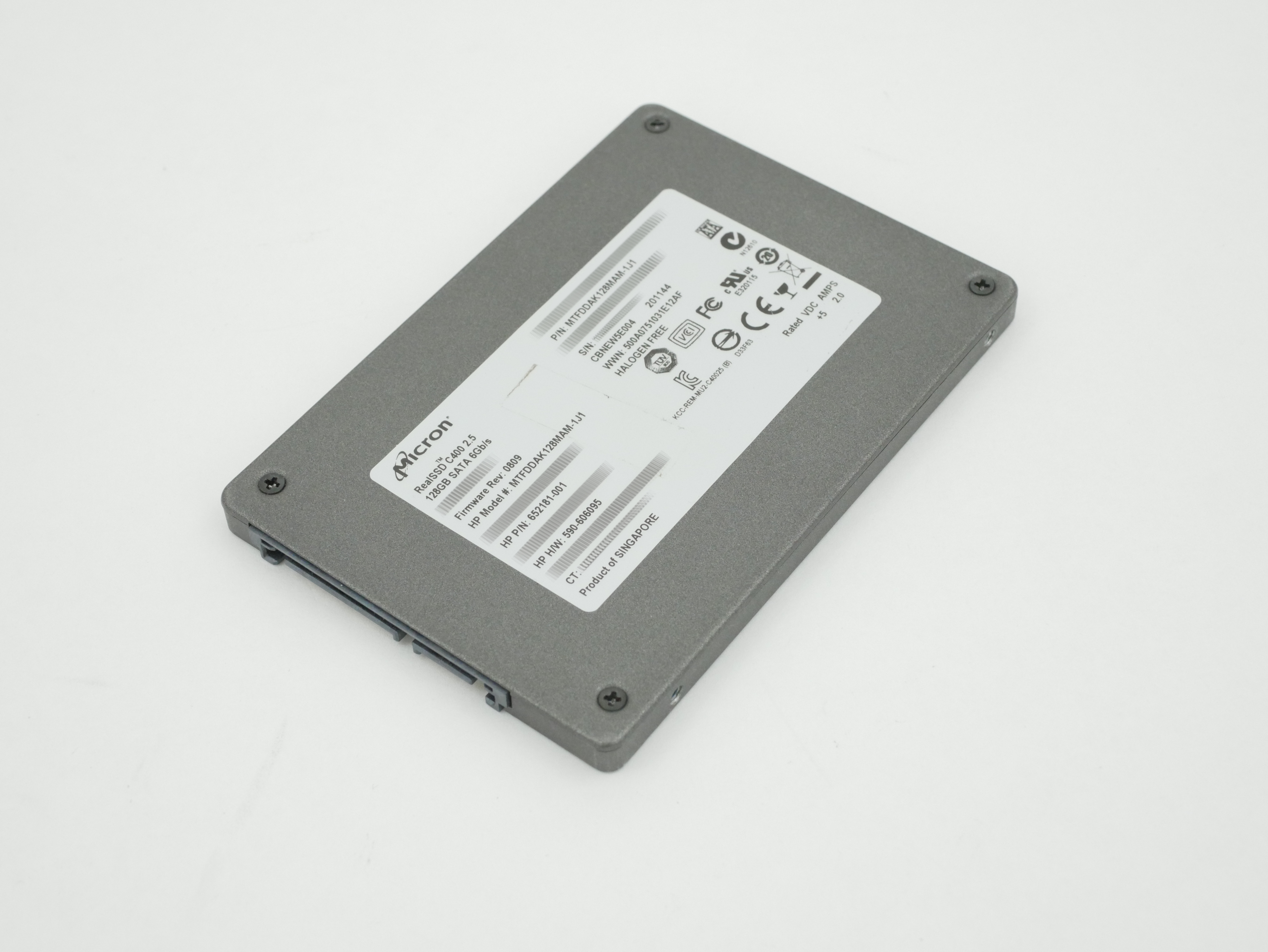 HP REAL SSD 2.5" C300 128GB SATA 6Gb/s MTFDDAK128MAM-1J1 590-606095 652181-001