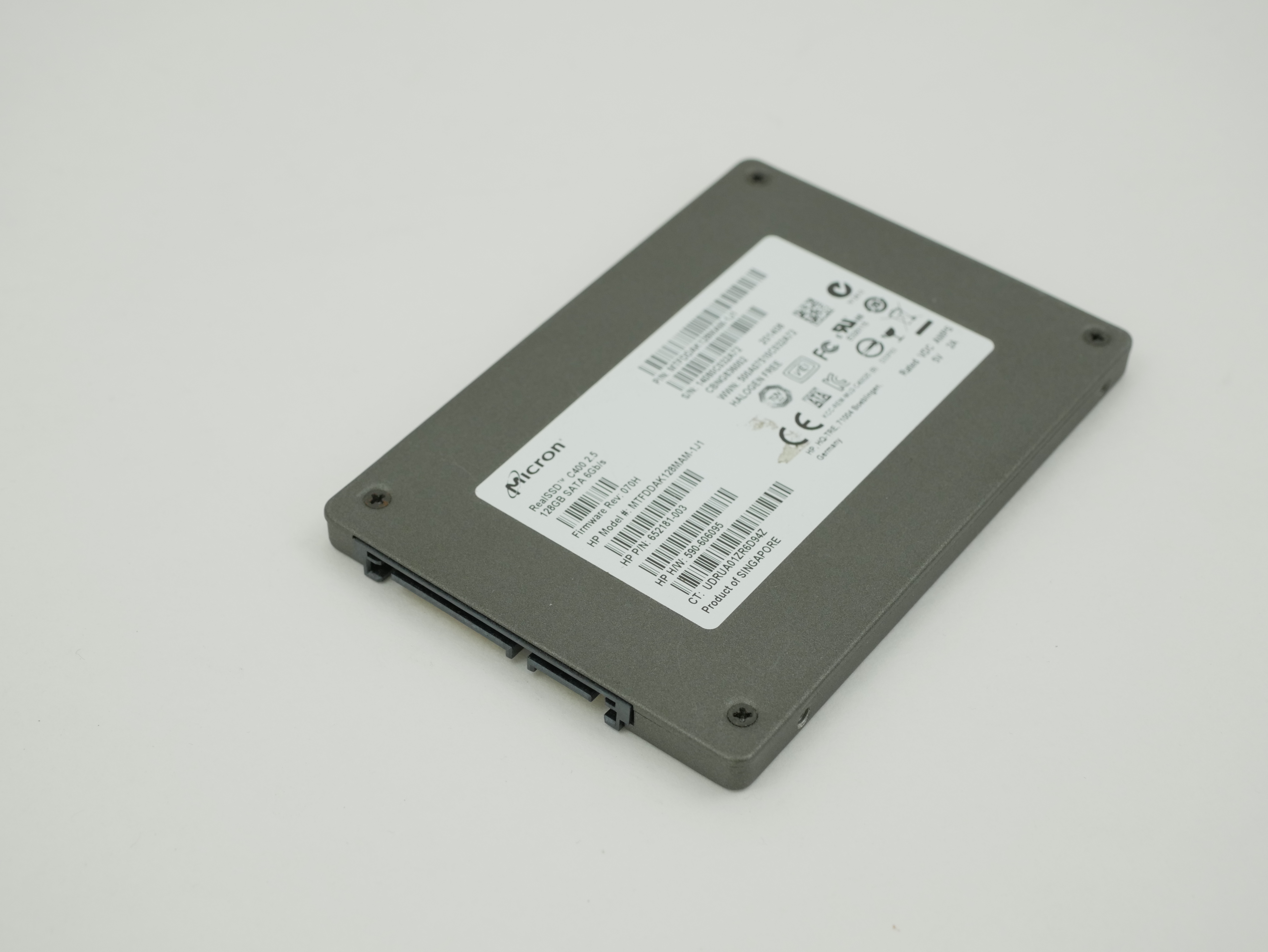 HP Micron RealSSD 128GB C400 2.5" SATA 6.0Gb/s MTFDDAK128MAM-1J1 652181-003