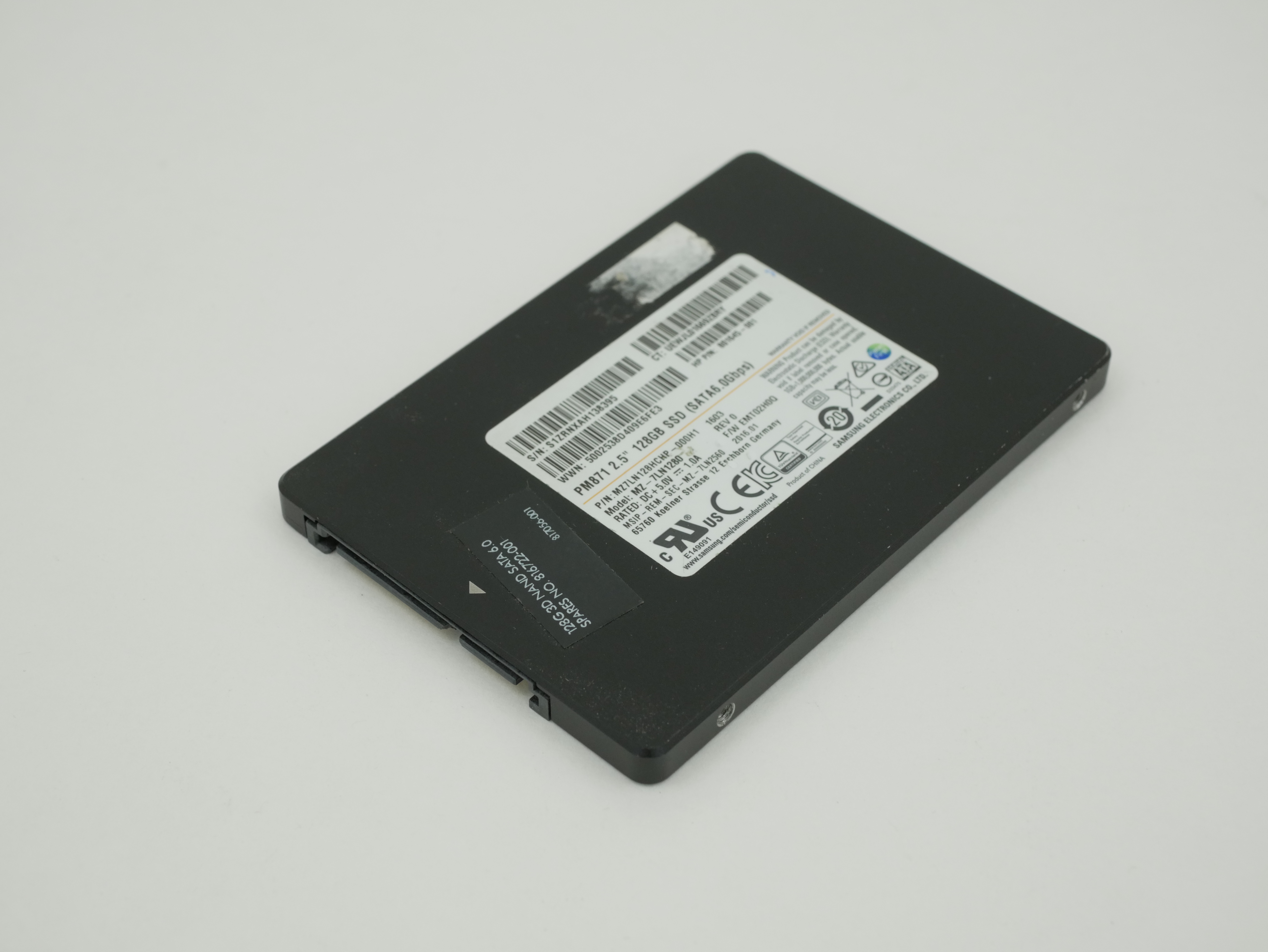 HP Samsung 128GB PM871 SATA 6Gb/s 2.5" MZ-7LN1280 801645-001 816722-001