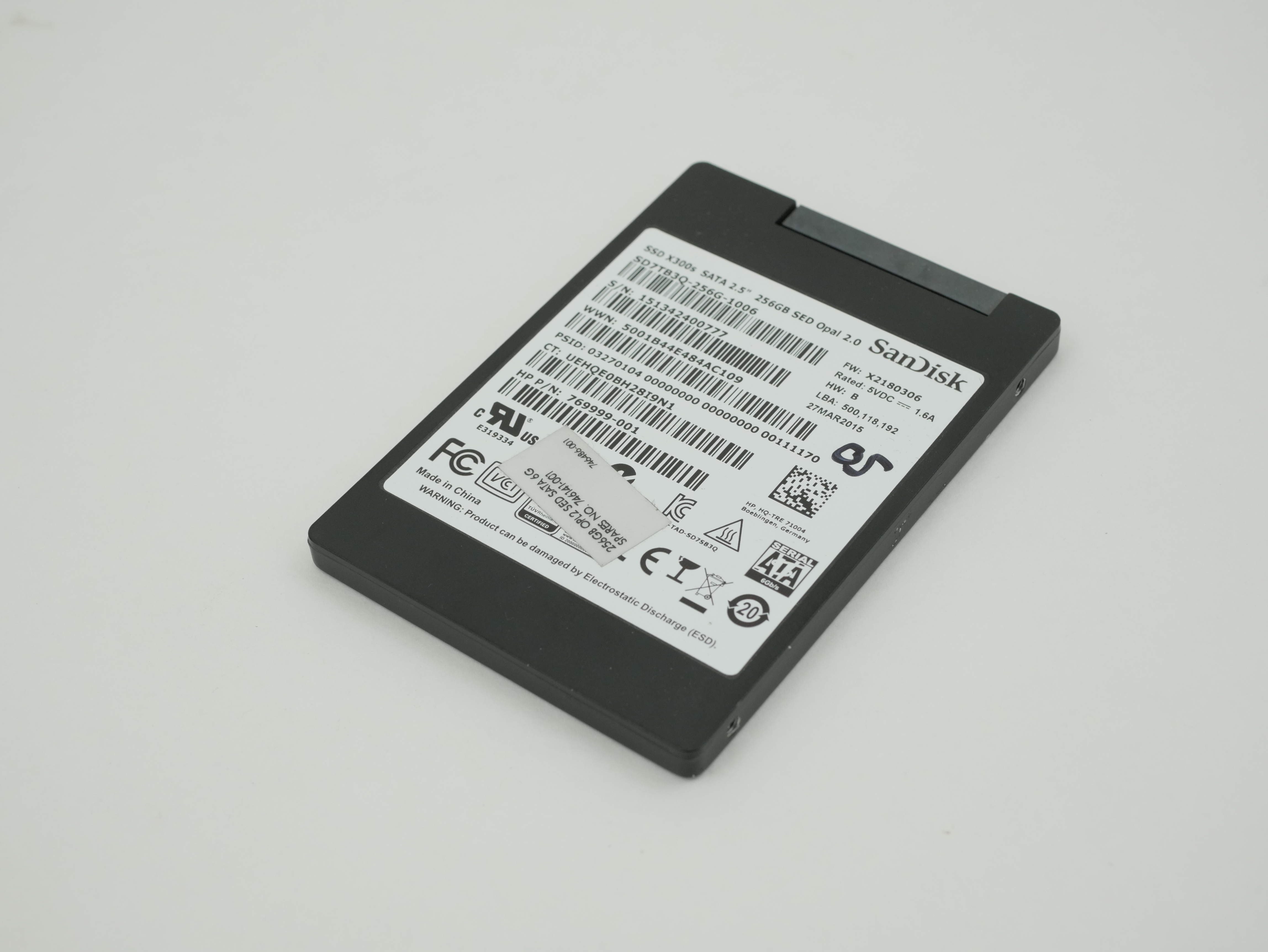 HP SanDisk 256GB X300s SSD 2.5" SATA SD7TB3Q-256G-1006 769999-001 746141-001