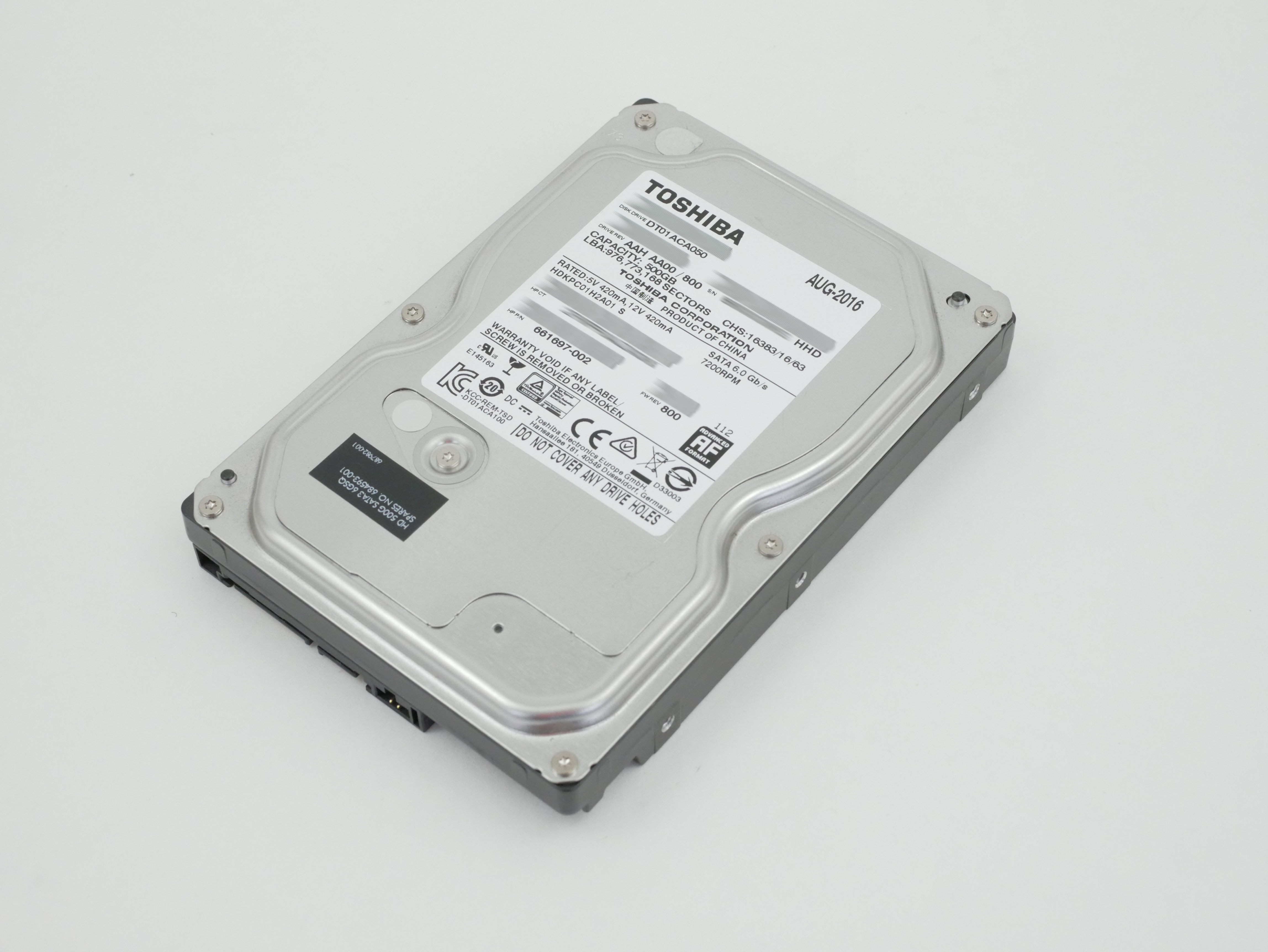 HP 500GB HDD 7200RPM 32MB Cache SATA 6.0GB/s 3.5" 661697-001 747991-001