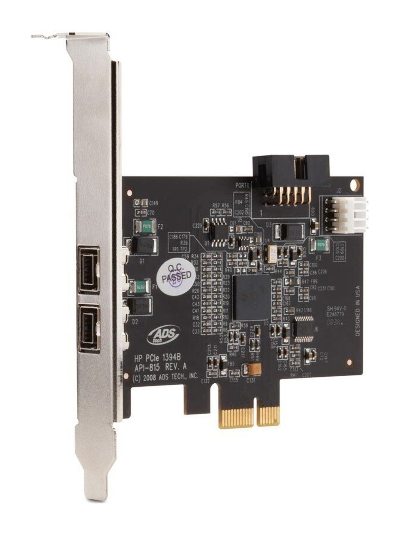 HP API-815 1394b Dual Port FireWire PCI-E Interface Card 491886-001 508927-001 - Click Image to Close