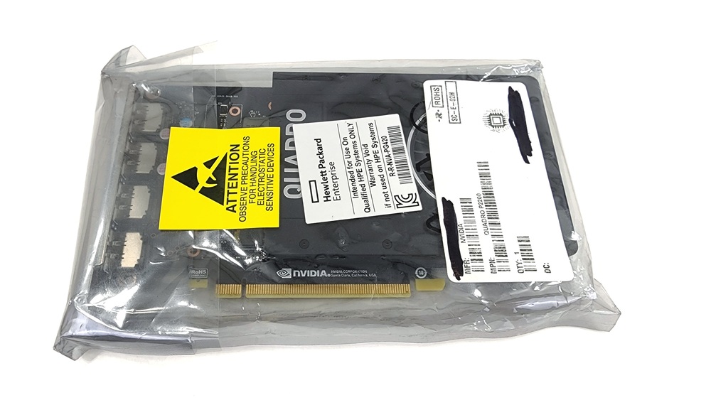 HP nVIDIA Quadro P2200 5GB PCI-E x16 4xDP P14570-001 P16021-001 R2U55C