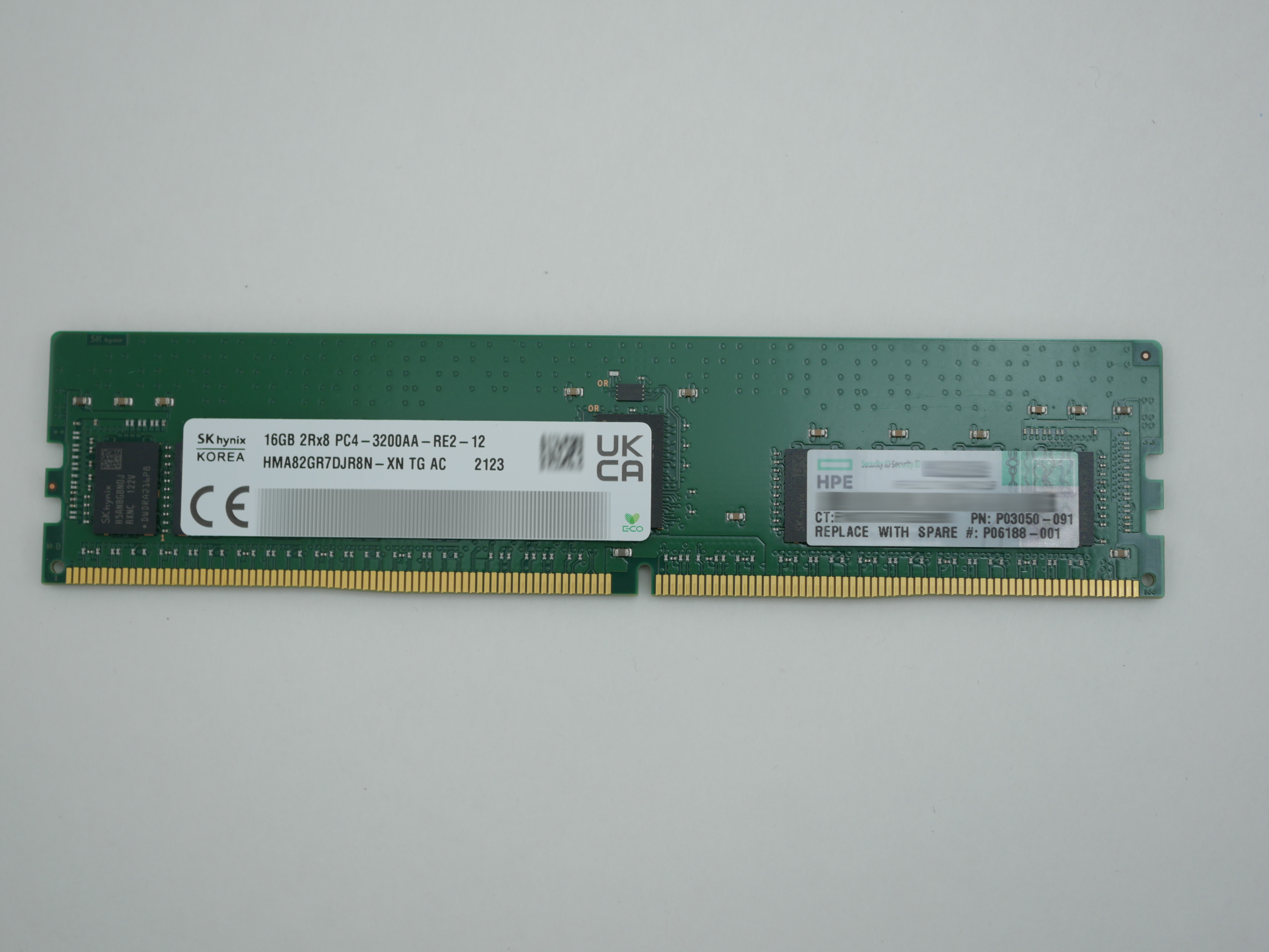 HPE 16GB DDR4 Smart Memory PC4-3200AA Registered ECC RDIMM P03050-091 P06188-001