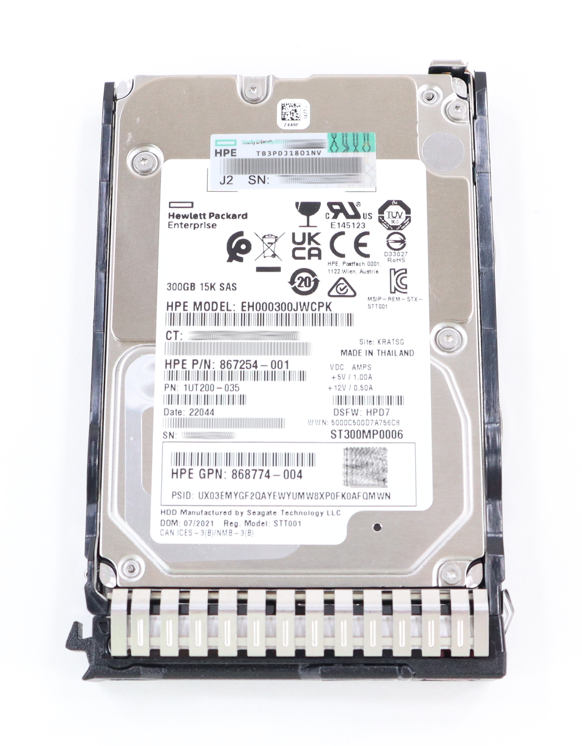 HP Seagate 300GB EH000300JWCPK ST300MP0006 867254-001 870792-001 870753-B21 - Click Image to Close