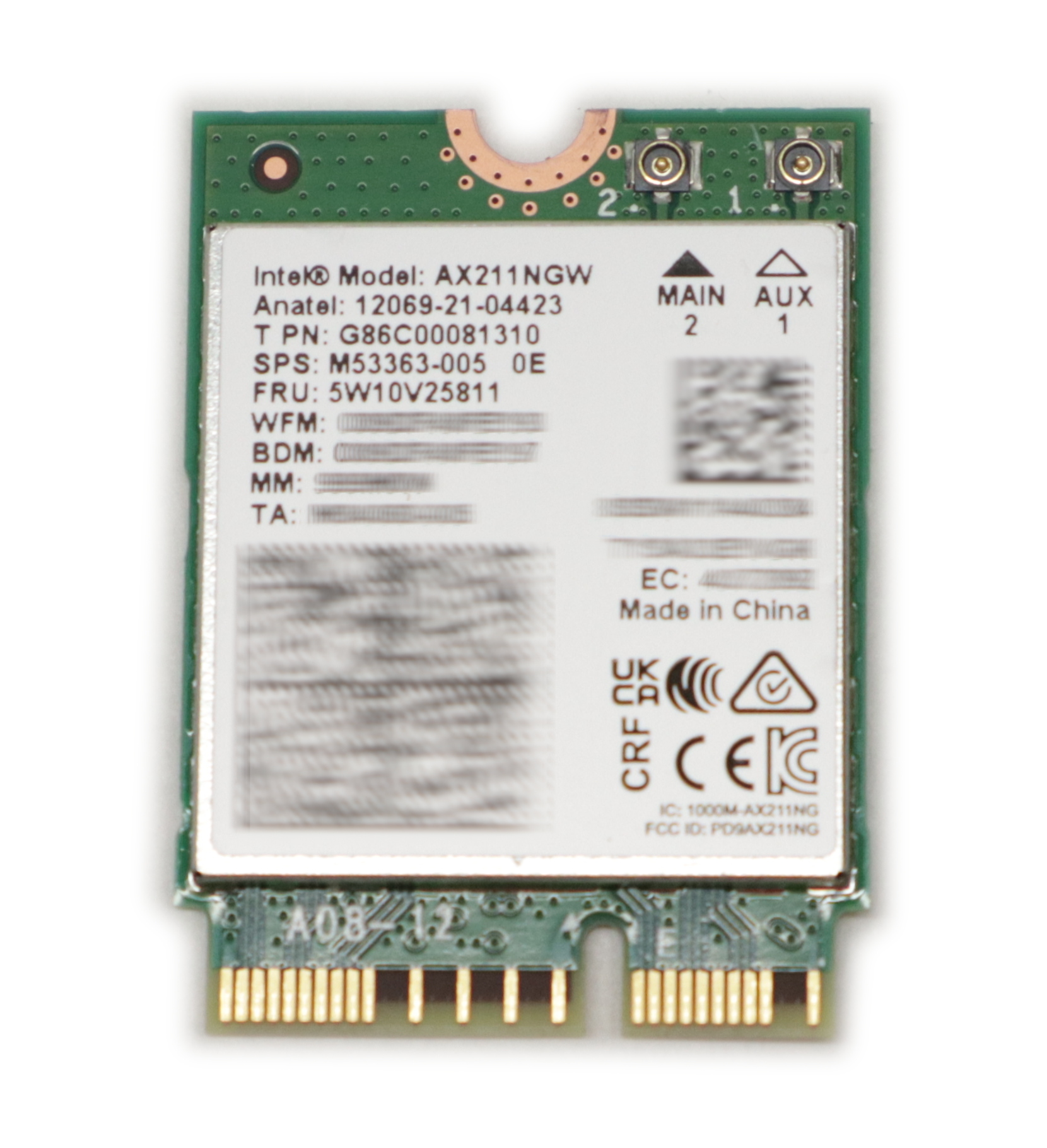 HP Intel AX211NGW Wi-Fi Bluetooth Network M13652-002 M53363-005 5W10v25811