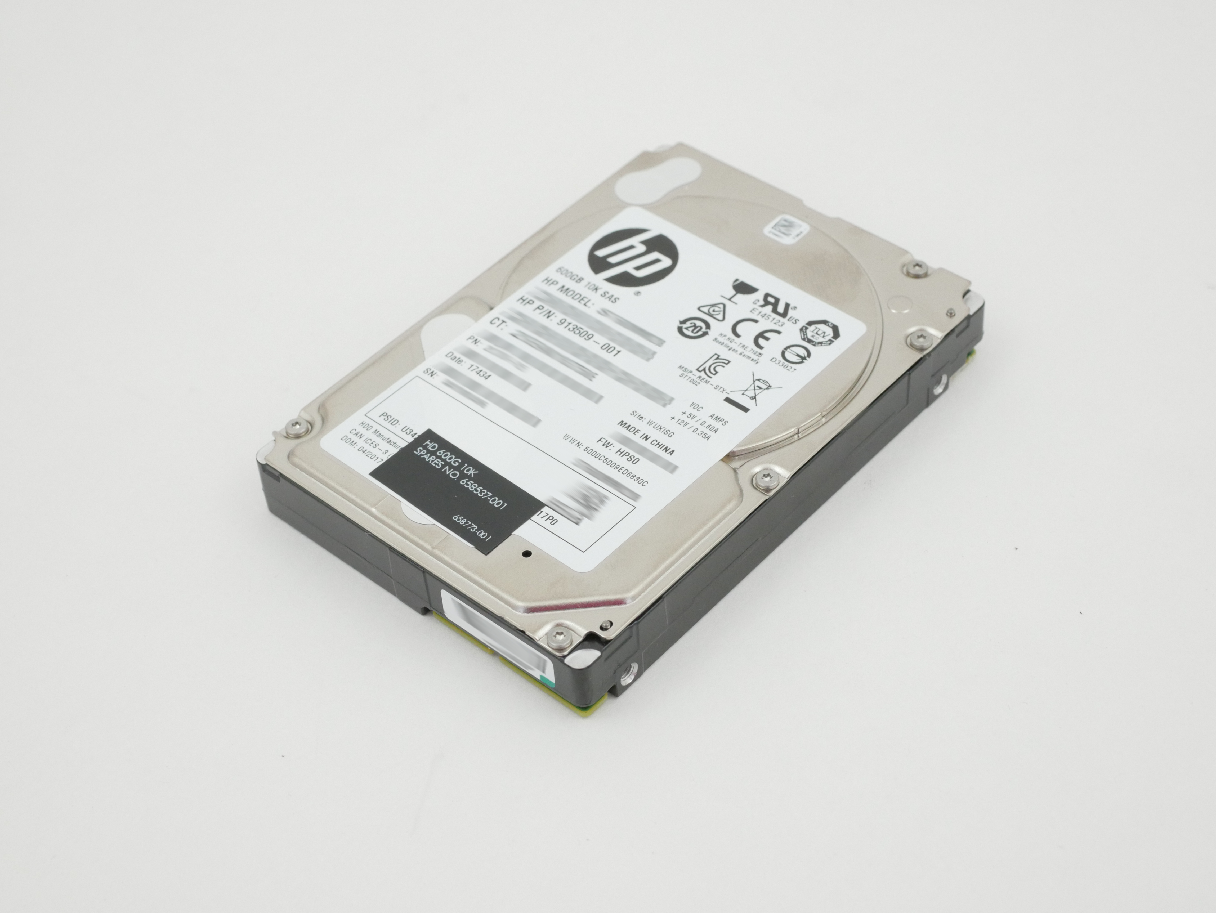 HP 600GB SAS 12Gb/s 10K RPM 2.5" HDD 913509-001 658537-001