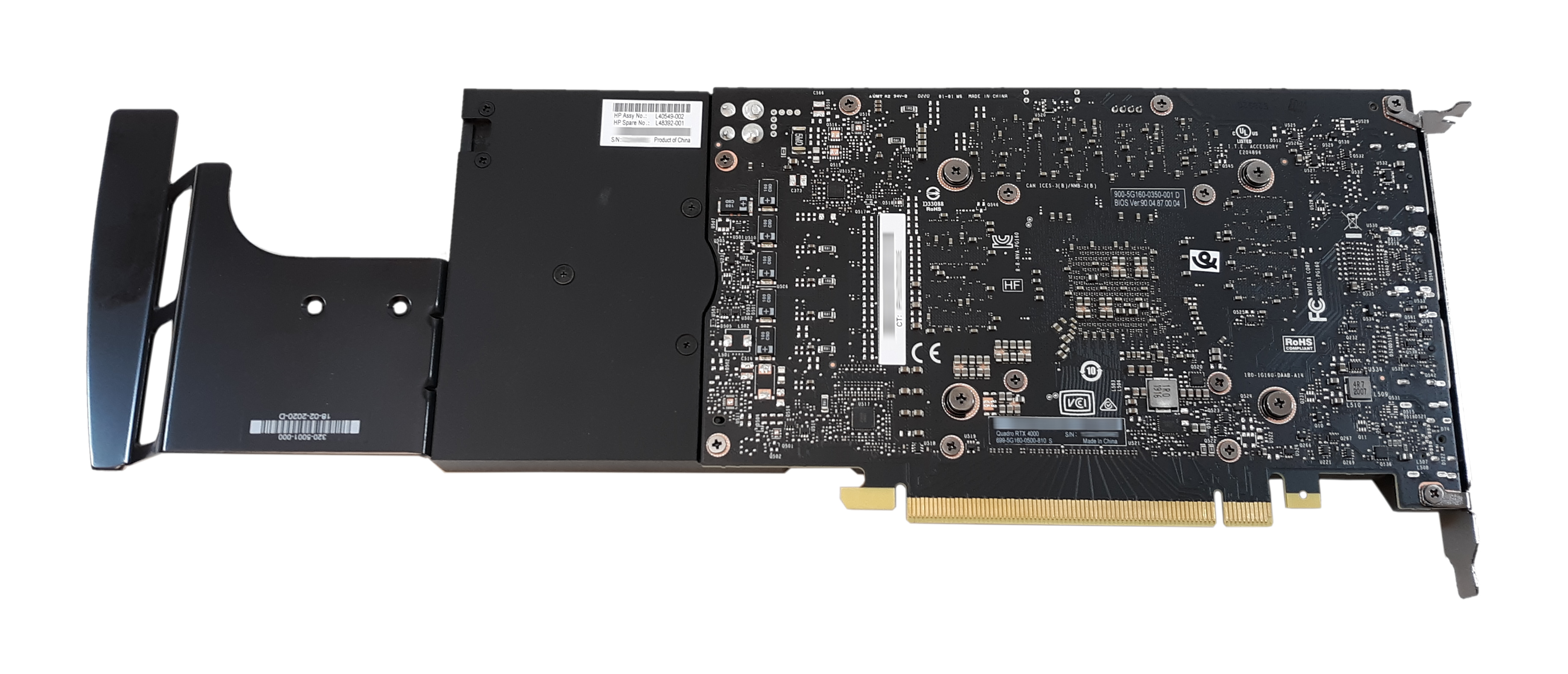 HP nVIDIA Quadro Rtx 4000 RTX4000 8GB PCI-E 3xDP 1xUSB-C L40549 