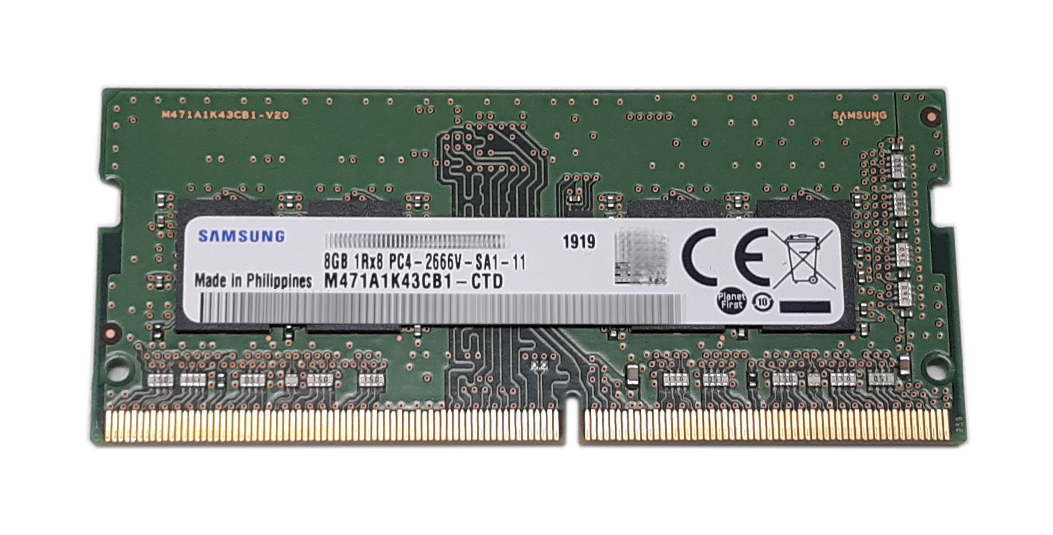 HP Samsung 8GB M471A1K43CB1-CTD DDR4-2666 No-ECC CL19 260pin SODIMM L04439-501