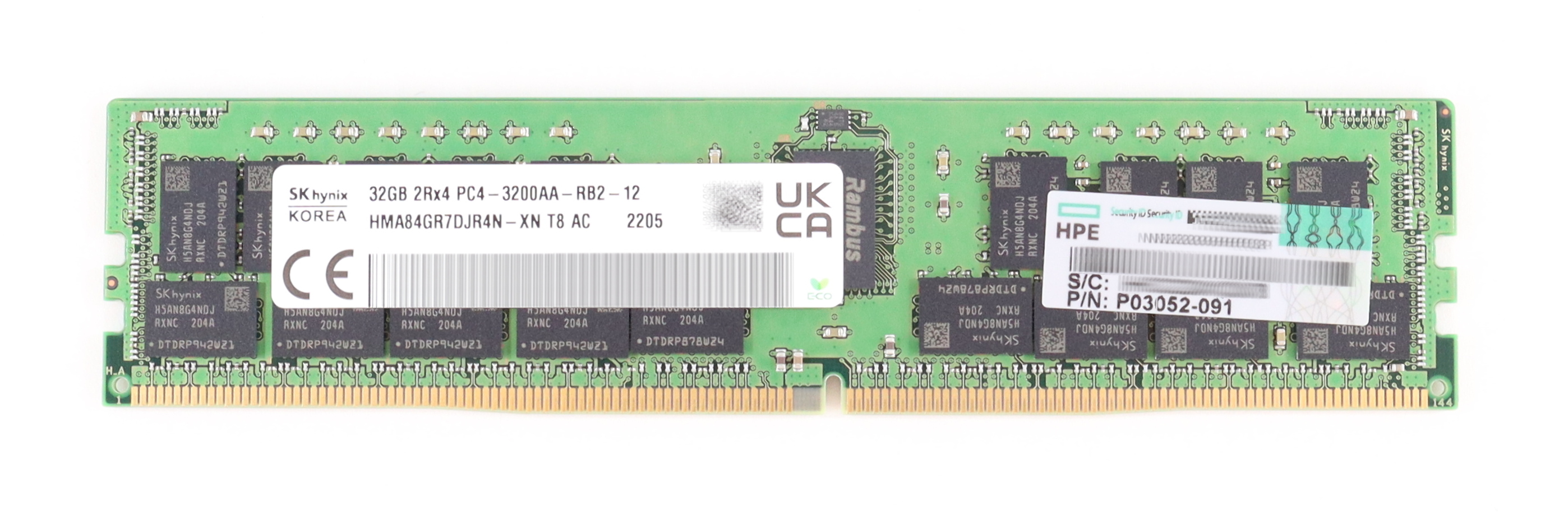 HP Hynix 32GB HMA84GR7DJR4N-XN PC4-3200AA DDR4-2933Y ECC P03052-091 P00924-B21 - Click Image to Close