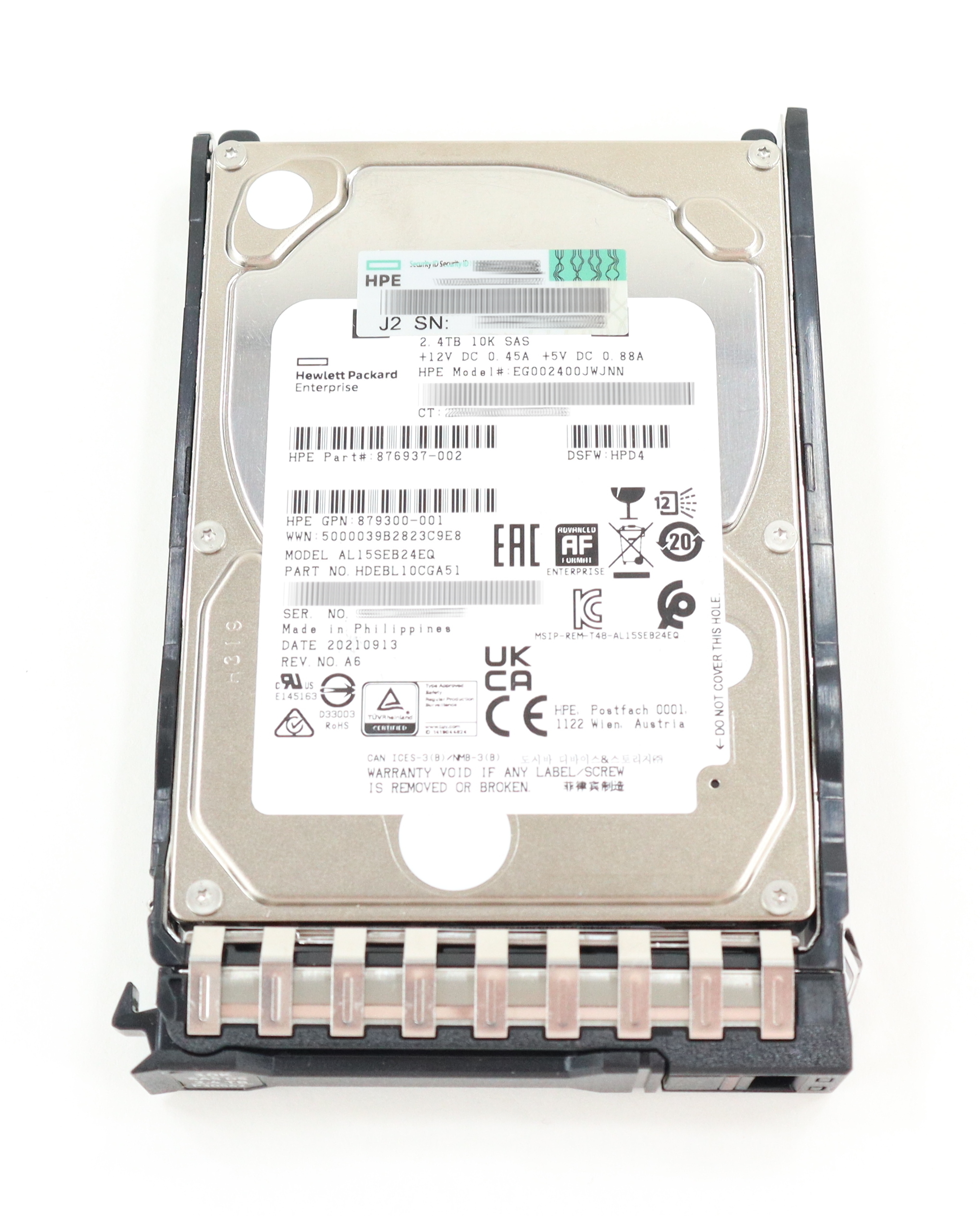 HPE 2.4TB EG002400JWNN 10K RPM SAS 2.5 Hot-Swap 876937-002 P30562-001 879300-001 - Click Image to Close