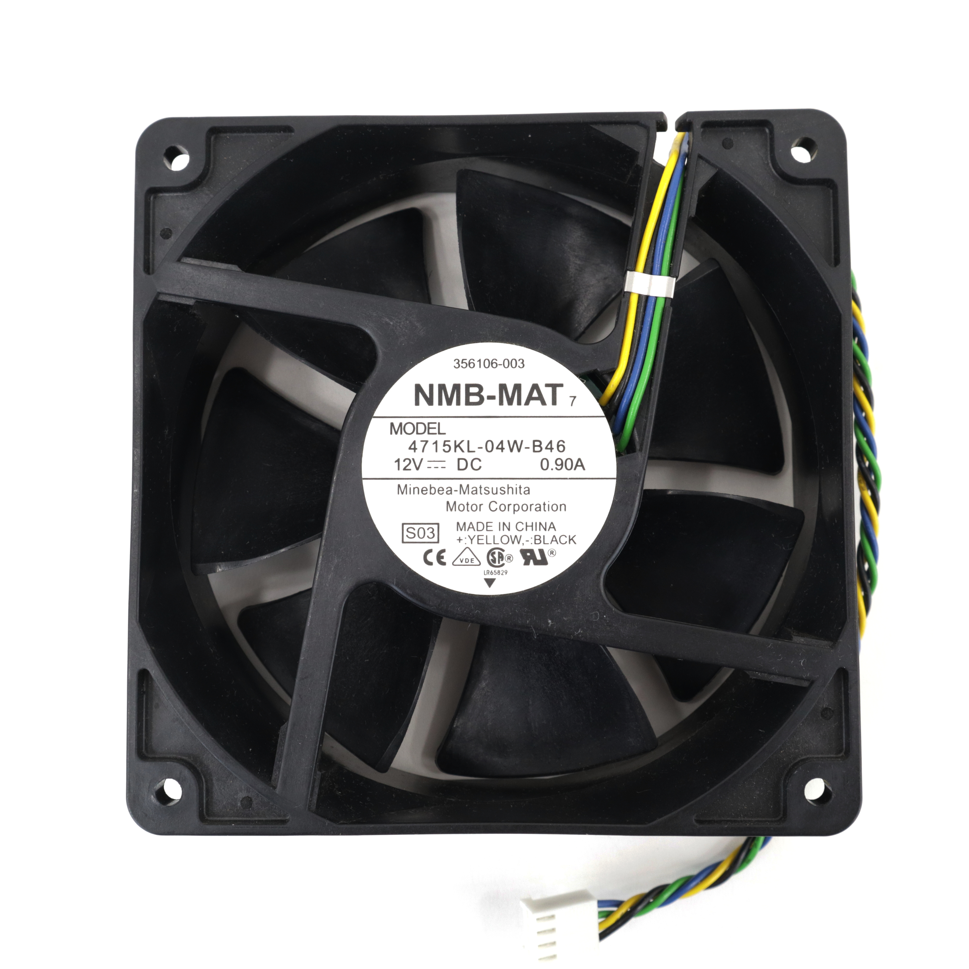 HP XW8200 System Fan 4715KL-04W-B46 12v DC 0.9A 120mm 4Pin 356106-002 356106-003