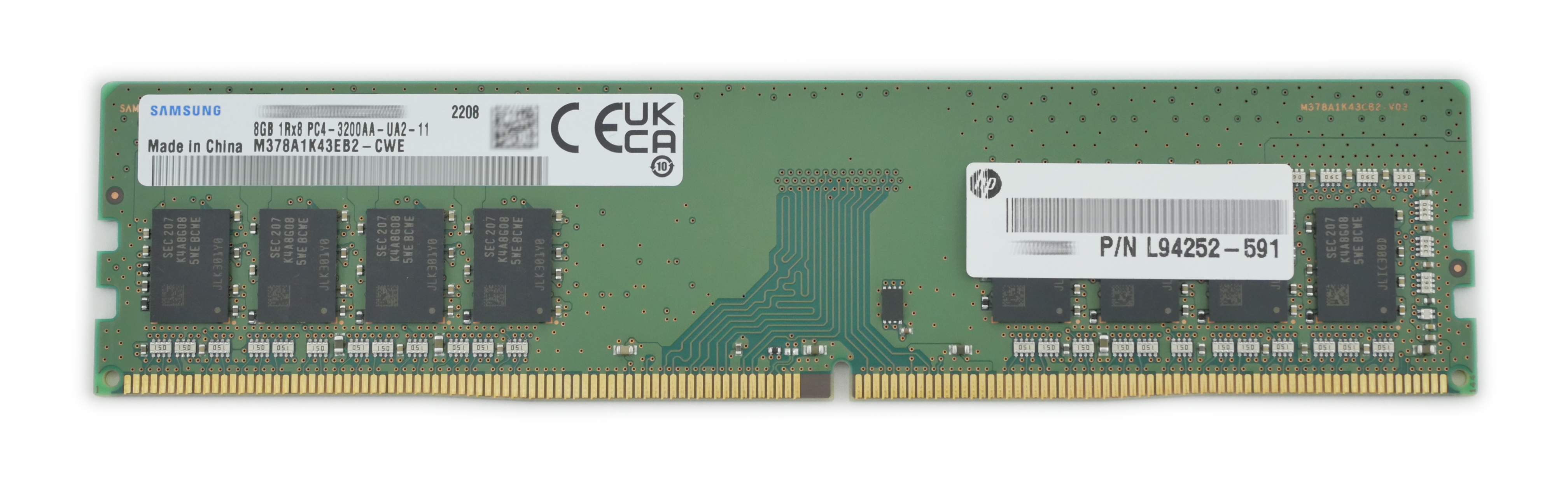 HP 8GB M378A1K43EB2-CWE PC4-3200AA DDR4 L94252-591 - Click Image to Close