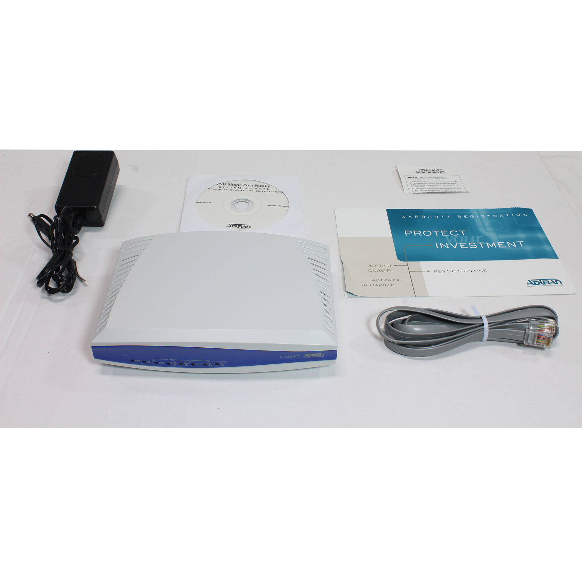 ADTRAN T1 CSU ACE with Power Supply 3RD Gen 1203022L1 - Click Image to Close