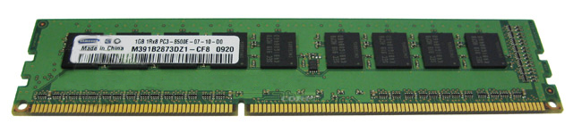 Samsung 1GB DDR3 PC3-8500E 1066 ECC RAM M391B2873DZ1-CF8 - Click Image to Close