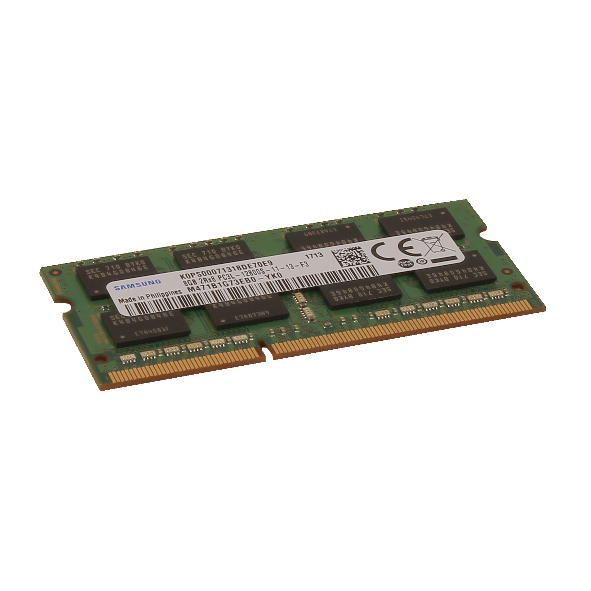 8B Samsung RAM M471B1G73EB0-YK0 03X6657 PC3-12800S DDR3-1600MHz - Click Image to Close