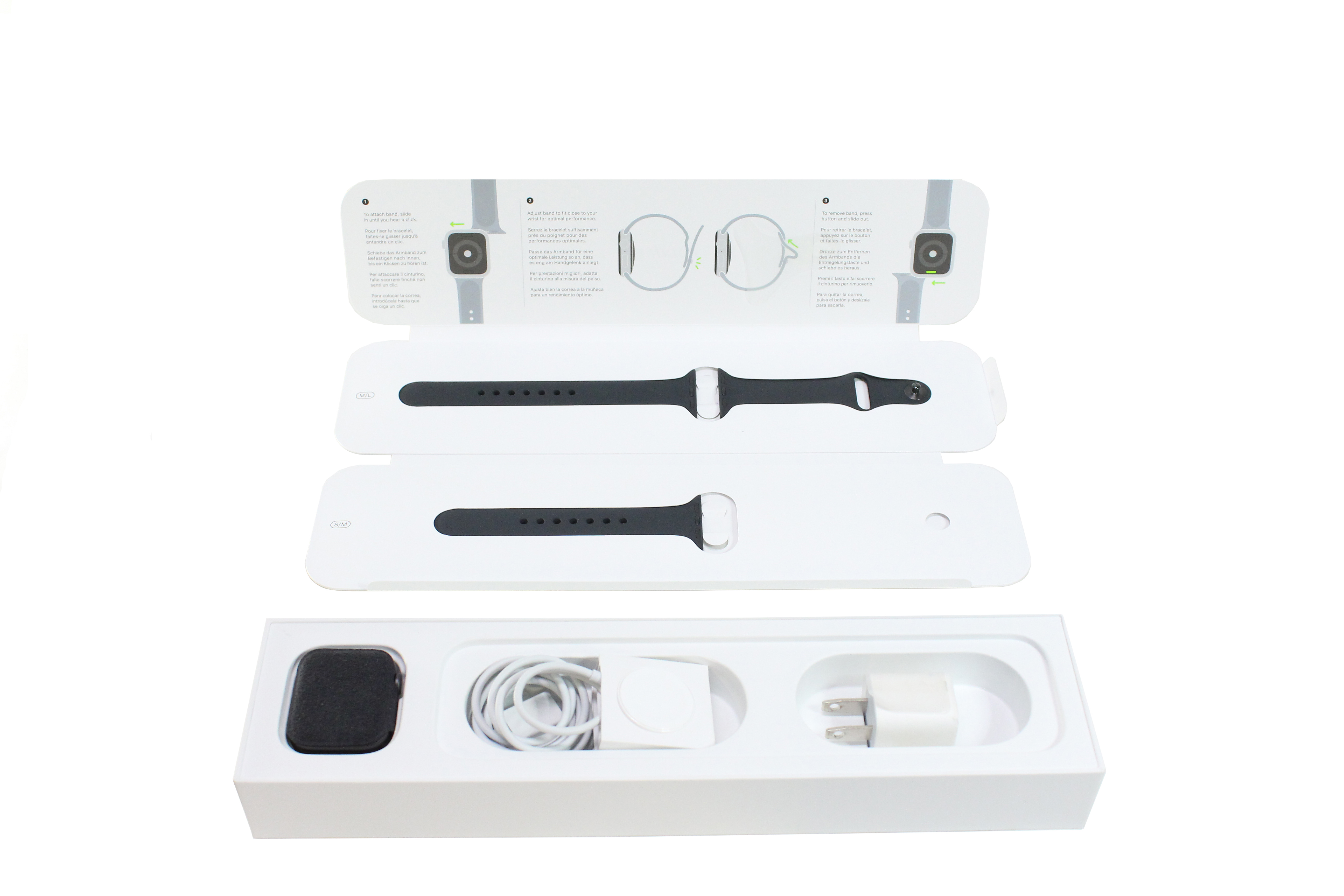 Apple Watch Series 5 (GPS) space gray aluminum smart watch with sport bracelet MWV82LL/A 