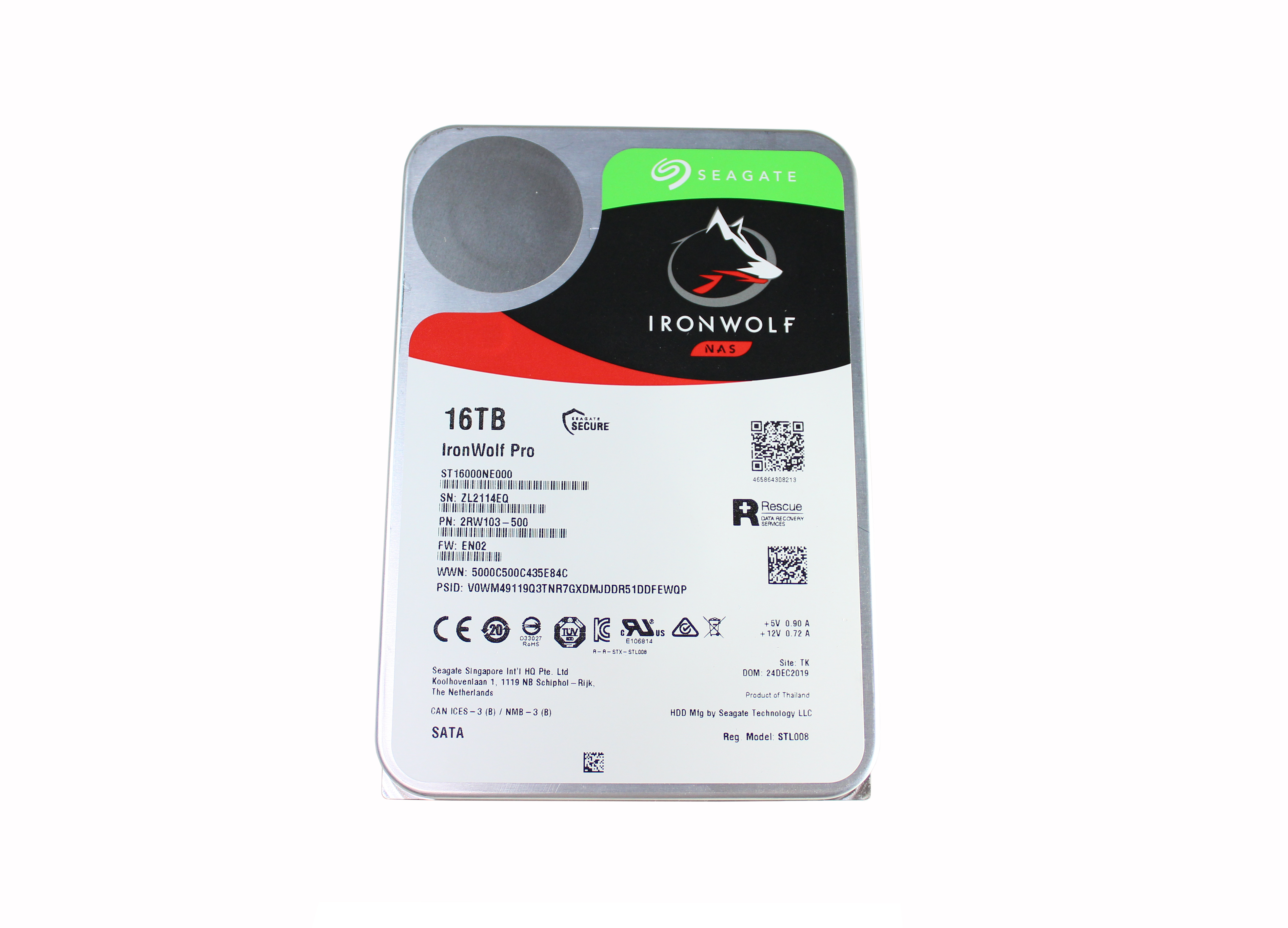 Seagate IronWolf NAS 16Tb ST16000NE000 7.2K Rpm 6Gb/s SATA 3.5" 2RW103-500